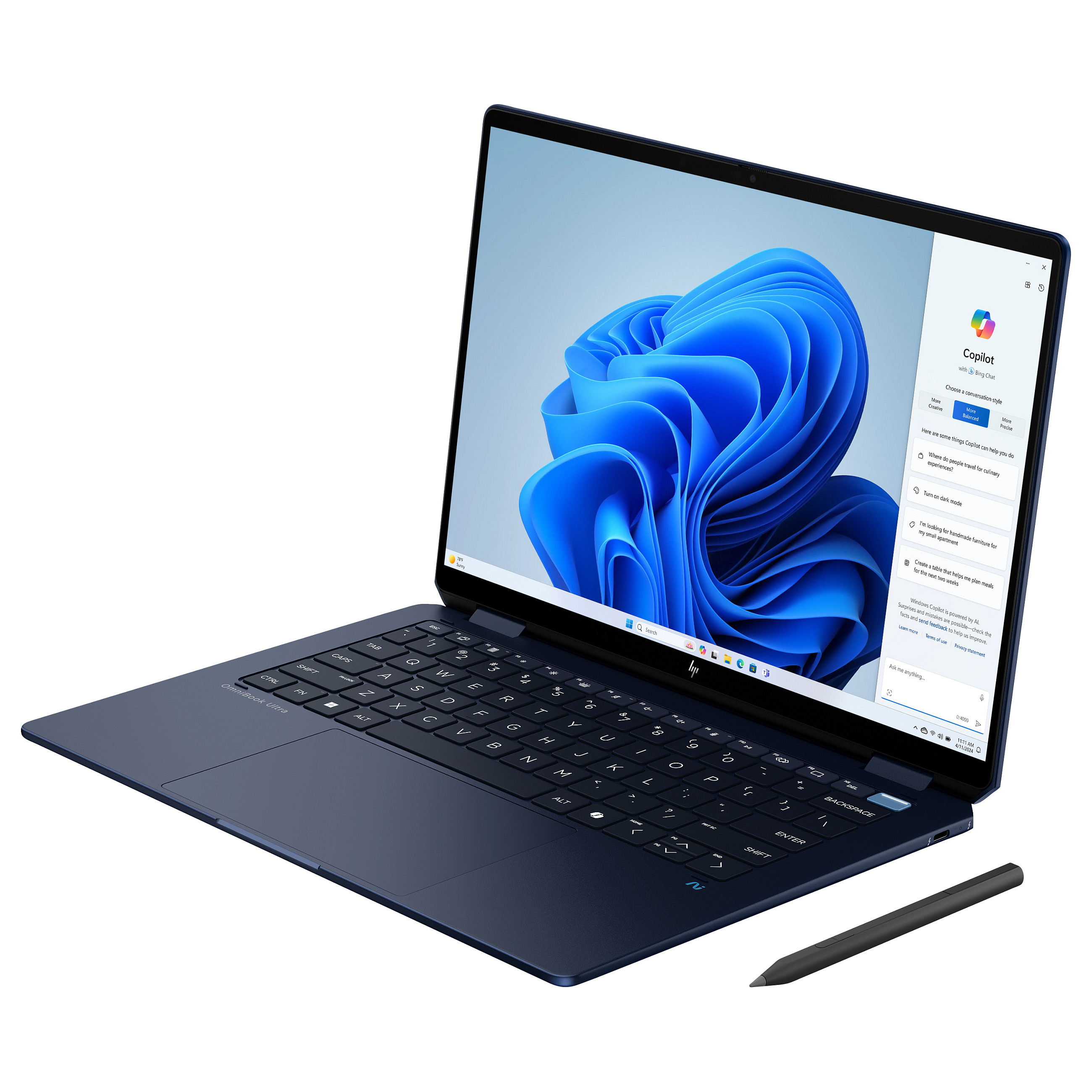 Laptop HP OmniBook Ultra Flip 14 (14", OLED, 3K, Intel Core Ultra 7 258V, 32GB, 1TB SSD, Intel Arc 140V, Windows 11 Home, DE tipkovnica, Atmospheric Blue)-18