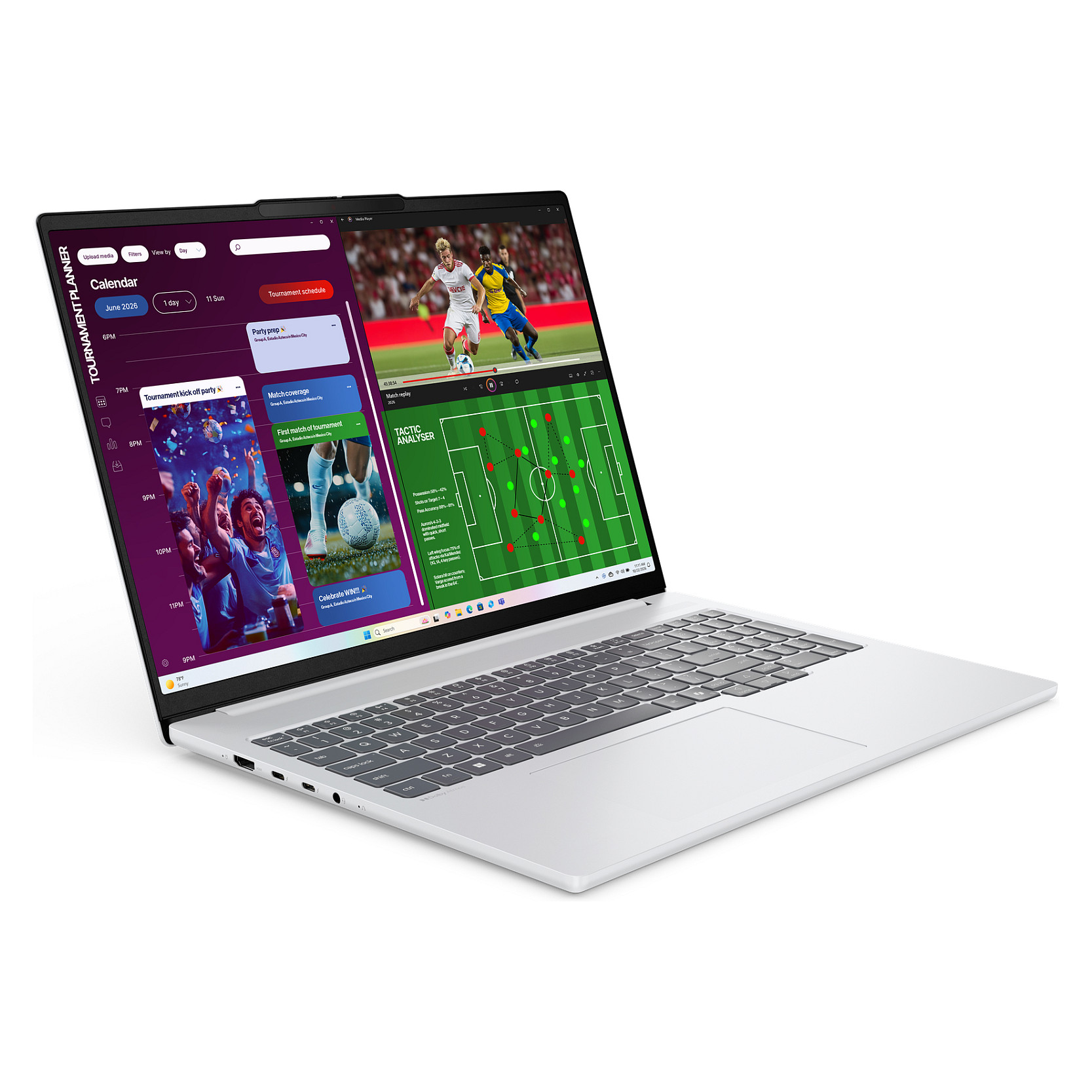 Laptop LENOVO IdeaPad Pro 5i 16IPH11 (16", 2.8K OLED, Intel Core Ultra 9 368H, 32GB, 1TB SSD, NVIDIA GeForce RTX 5060, Windows 11 Pro, Non-HR tipkovnica, Siva)-7