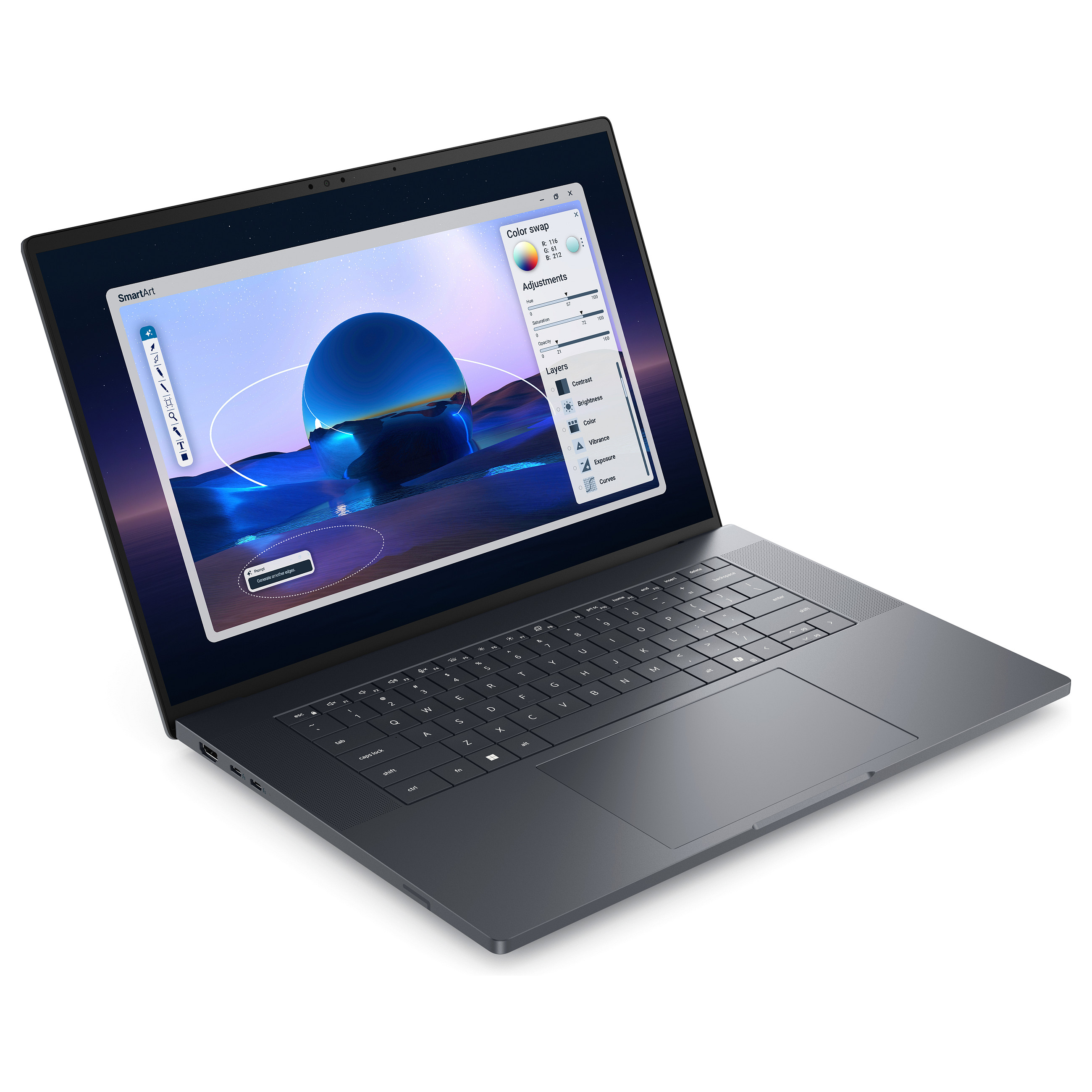 Laptop DELL Pro Max 16 (16", WUXGA, Intel Core Ultra 7 265H, 32GB, 1TB SSD, NVIDIA RTX PRO 1000 Blackwell, Windows 11 Pro, Non-HR tipkovnica, Crna)-1