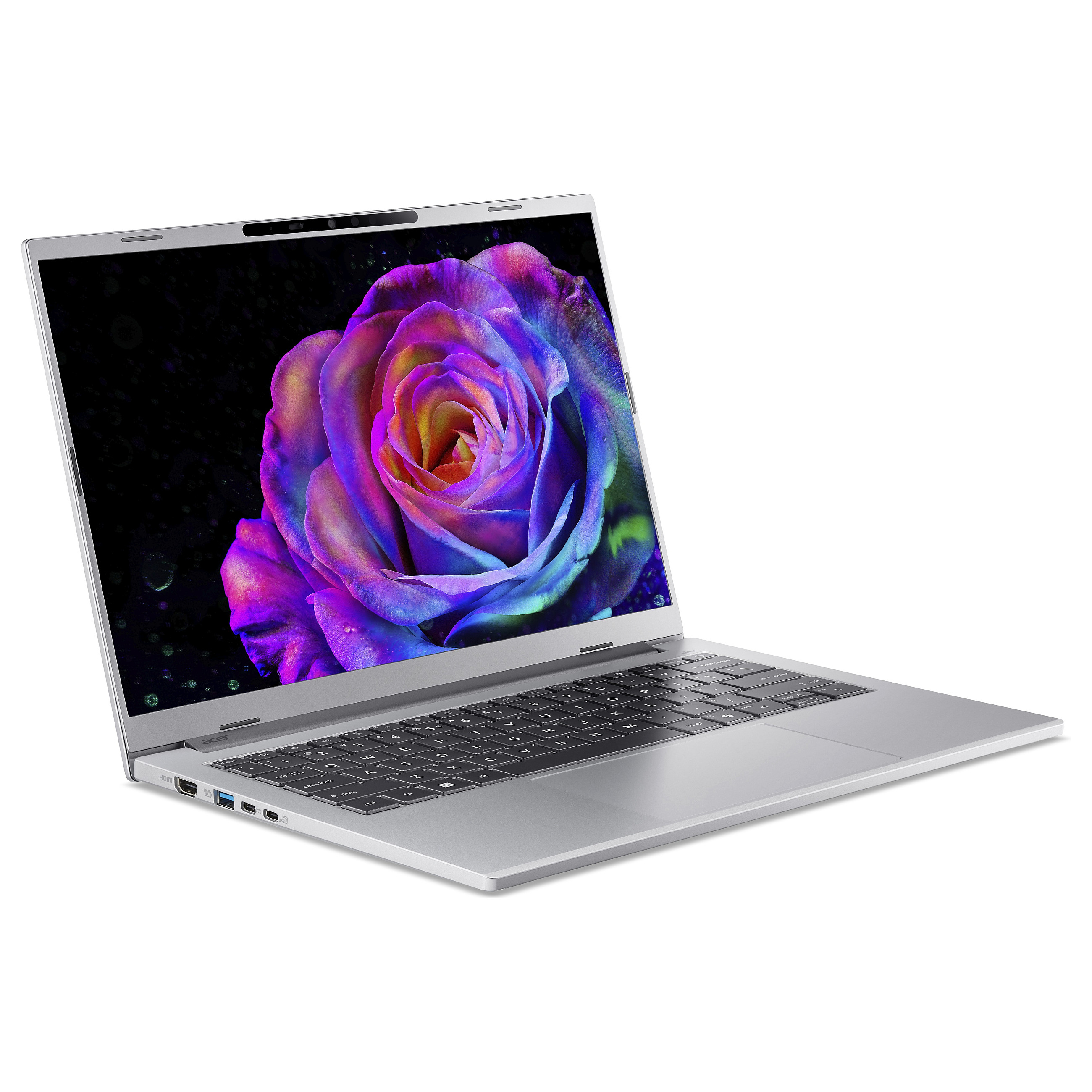 Laptop ACER Aspire 14 AI OLED A14-61M-R6YA (14", OLED, WUXGA, AMD Ryzen AI 5 340, 16GB, 1TB SSD, AMD Radeon 840M, Windows 11 Home, US tipkovnica, Srebrna)-1