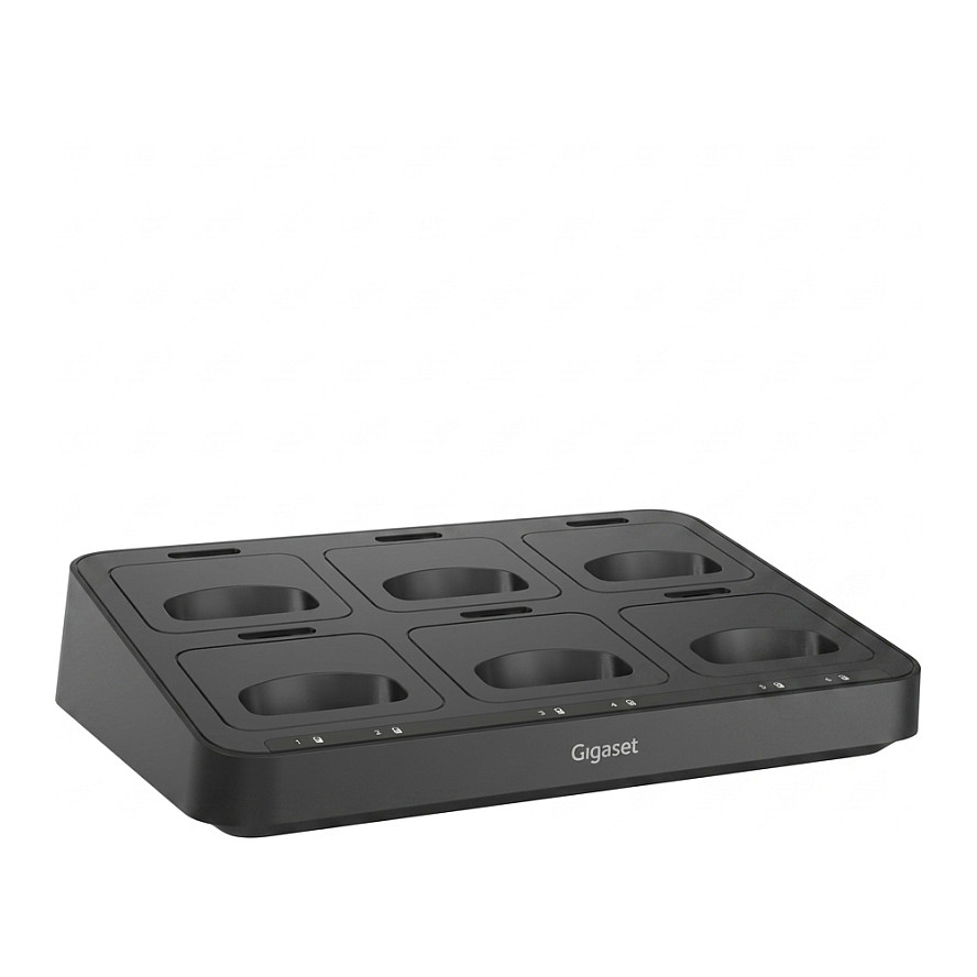 GIGASET Multicharger PRO 6 Ladepltze fr Mobilteile anpassbar mit optionalen Snap-in-Modulen fr S700H R700H R700H protect SL800H-0