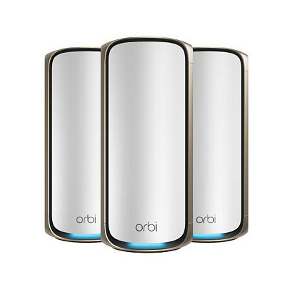 Mrežni sustav NETGEAR Orbi 970 (RBE973S), Wi-Fi 7, 3 komada, bijela boja