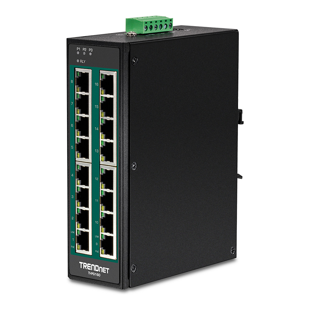 Mrežni switch TRENDnet TI-PG160 (16-portni, Gigabit, PoE+, DIN-Rail)-0