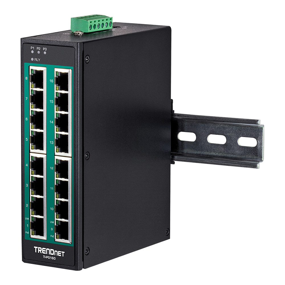 Mrežni switch TRENDnet TI-PG160 (16-portni, Gigabit, PoE+, DIN-Rail)-4