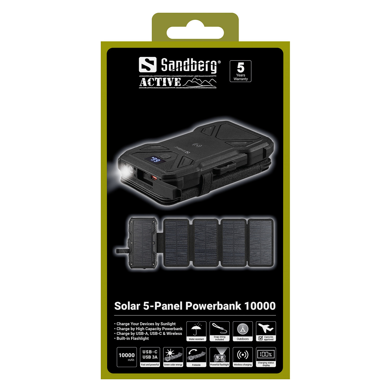 421-05 SANDBERG 5-Panel Solar Powerbank-9