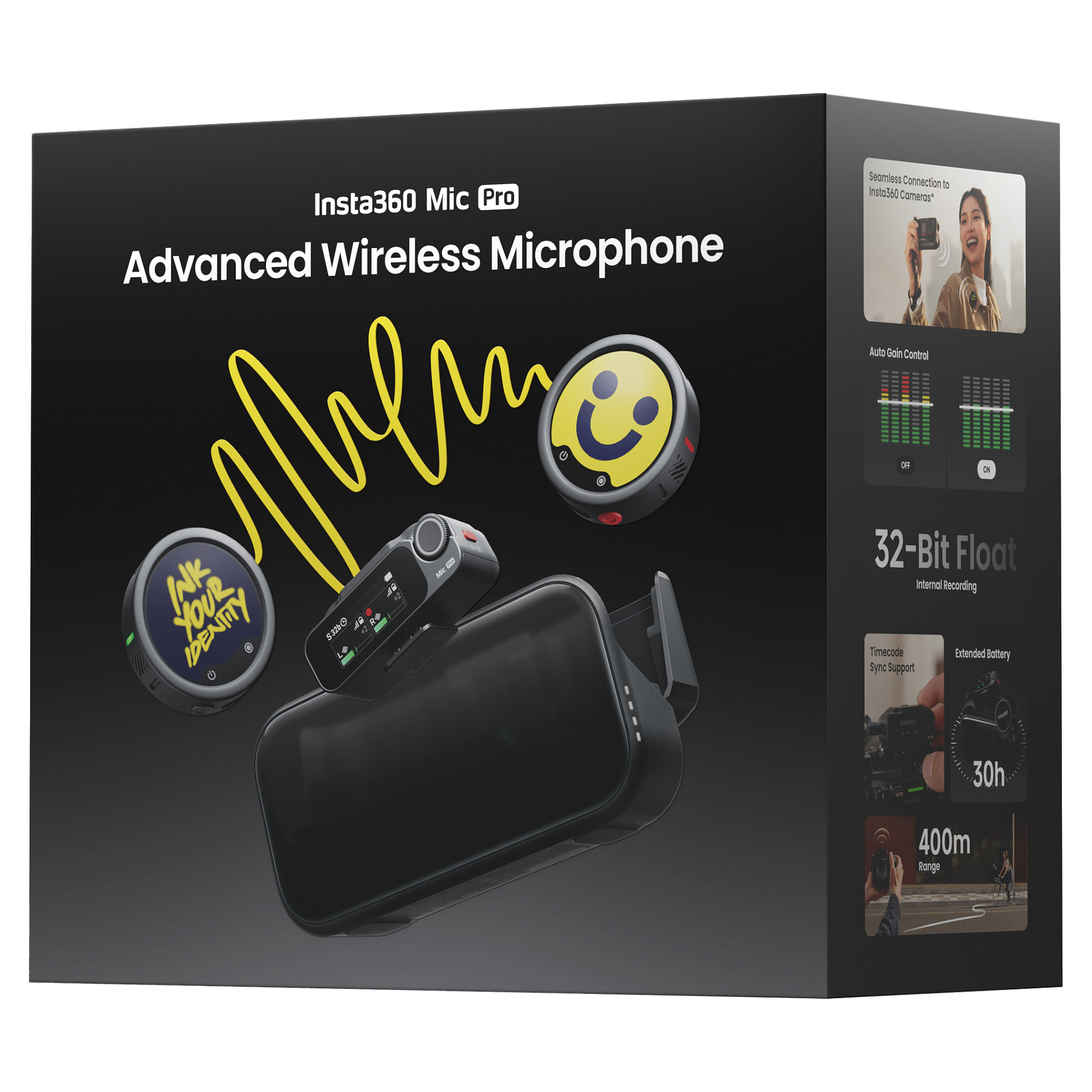 Bežični mikrofonski sustav INSTA360 Mic (2 TX + 1 RX)-9