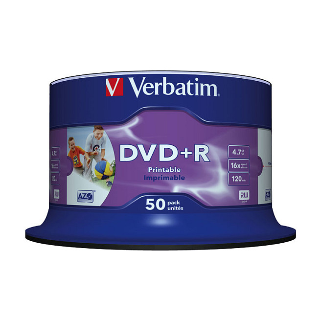 Verbatim DVD+R Rohlinge AZO 4.7GB Datenspeicher (50er Pack)-0