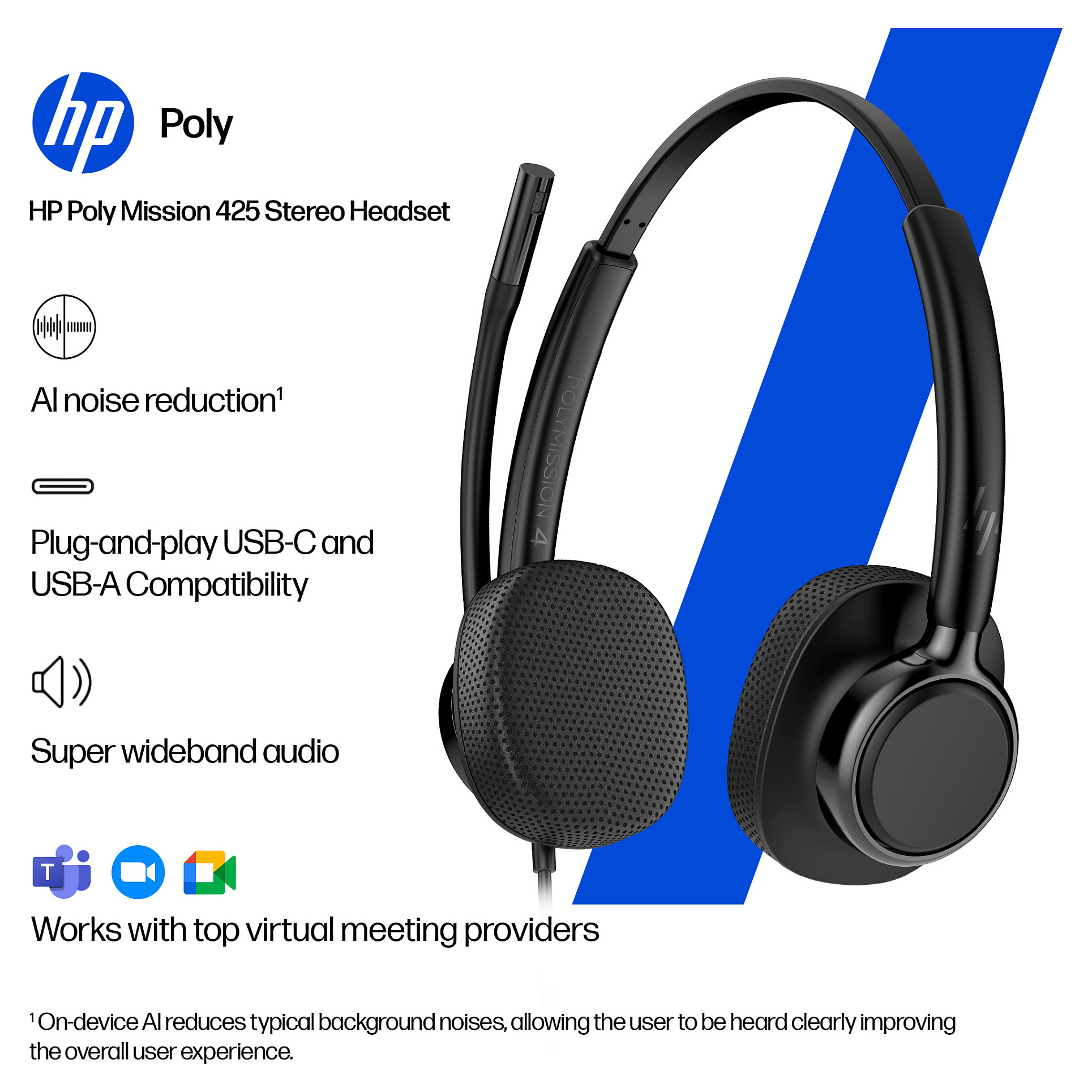 HP POLY MISSION 425 AI NOISE-7