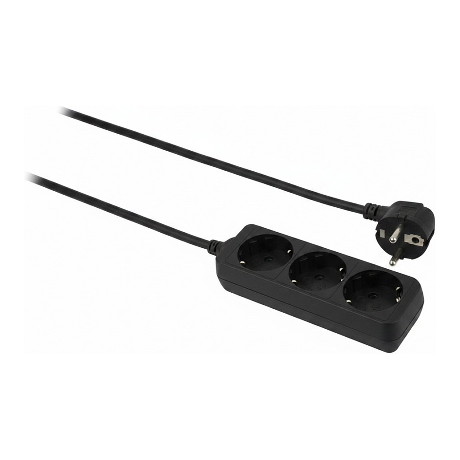 Produžni kabel HELOS CLASSIC 3 utičnice, 5m, crna boja-0