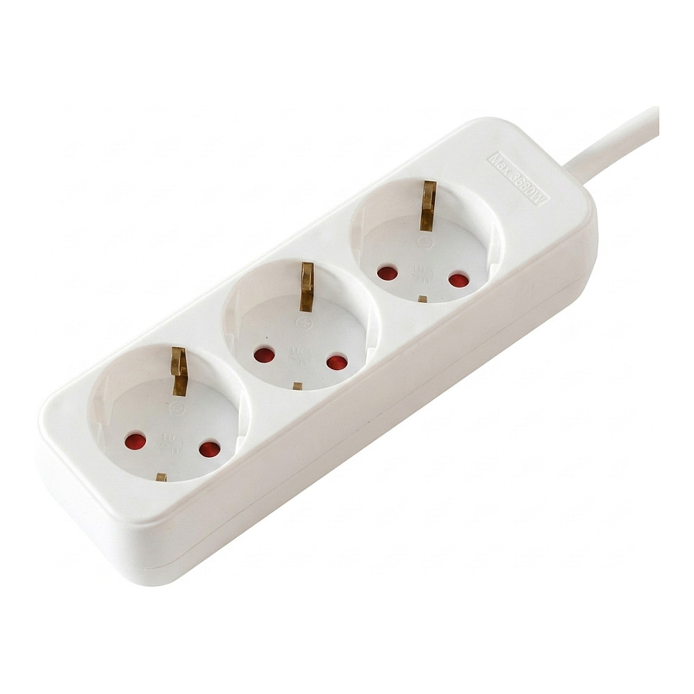 Produžni kabel HELOS CLASSIC (3 utičnice, 5m, bijela boja)-0