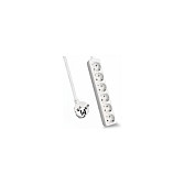helos Steckdosenleiste CLASSIC, 6-fach, wei, 3,0m, ohne Schalter