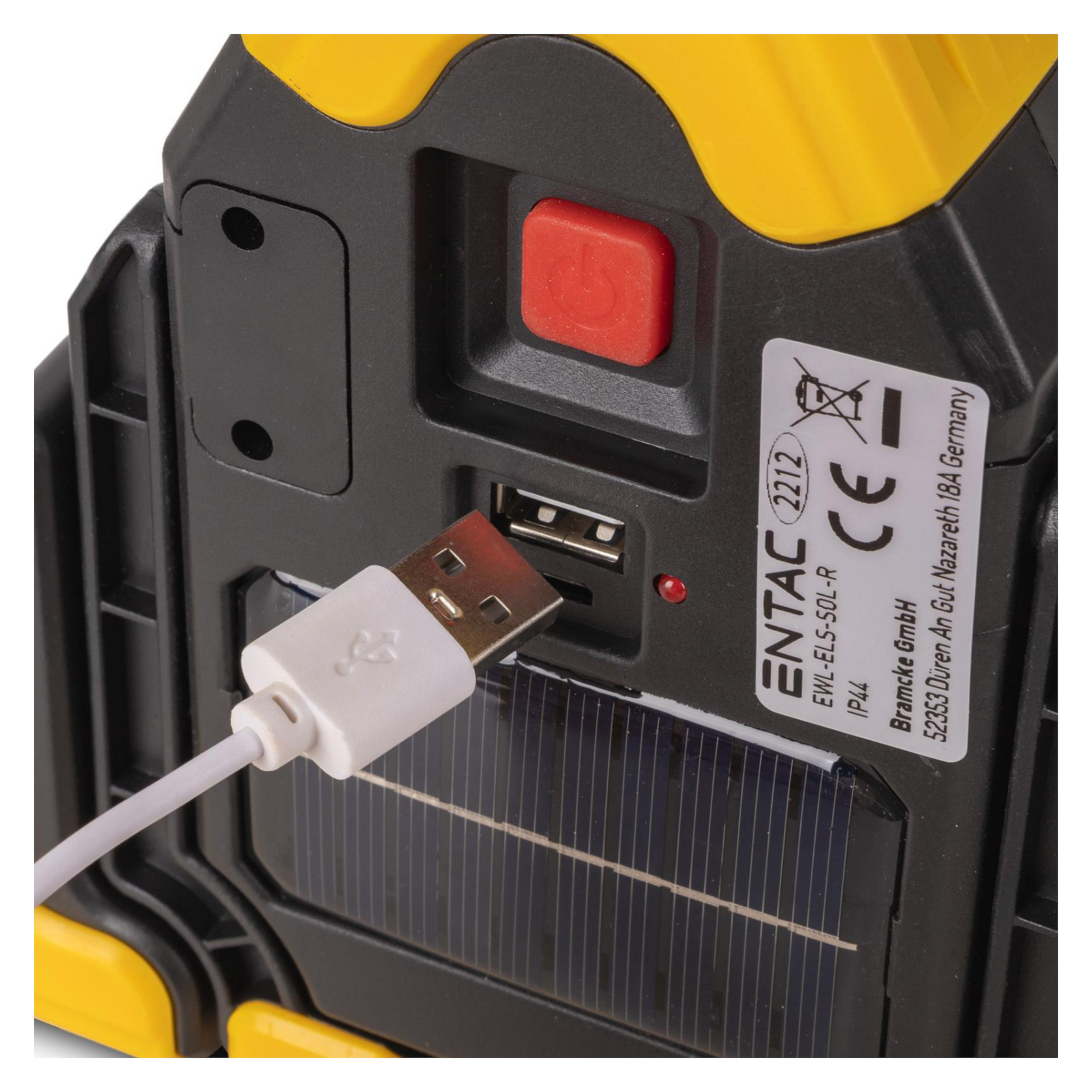 ENTAC solarna LED lampa upozorenja s power bank funkcijom-4