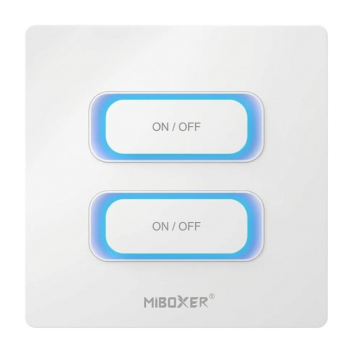 Zidni prekidač MIBOXER SW-D2 s senzorom pokreta (2.4GHz, 2 kanala, bijela boja)-0