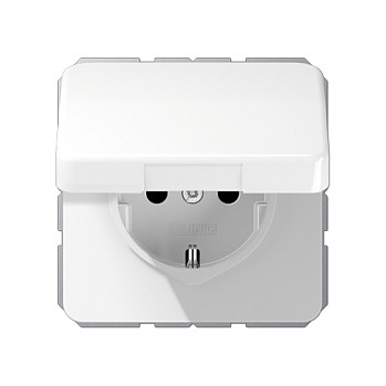 Jung CD1520BFKIKLWW SCHUKO Steckdose m.Klappd. 16A 250V CD alp
