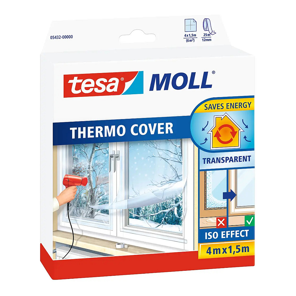 Folija za izolaciju prozora TESA Thermo Cover (4 m x 1,5 m)-0