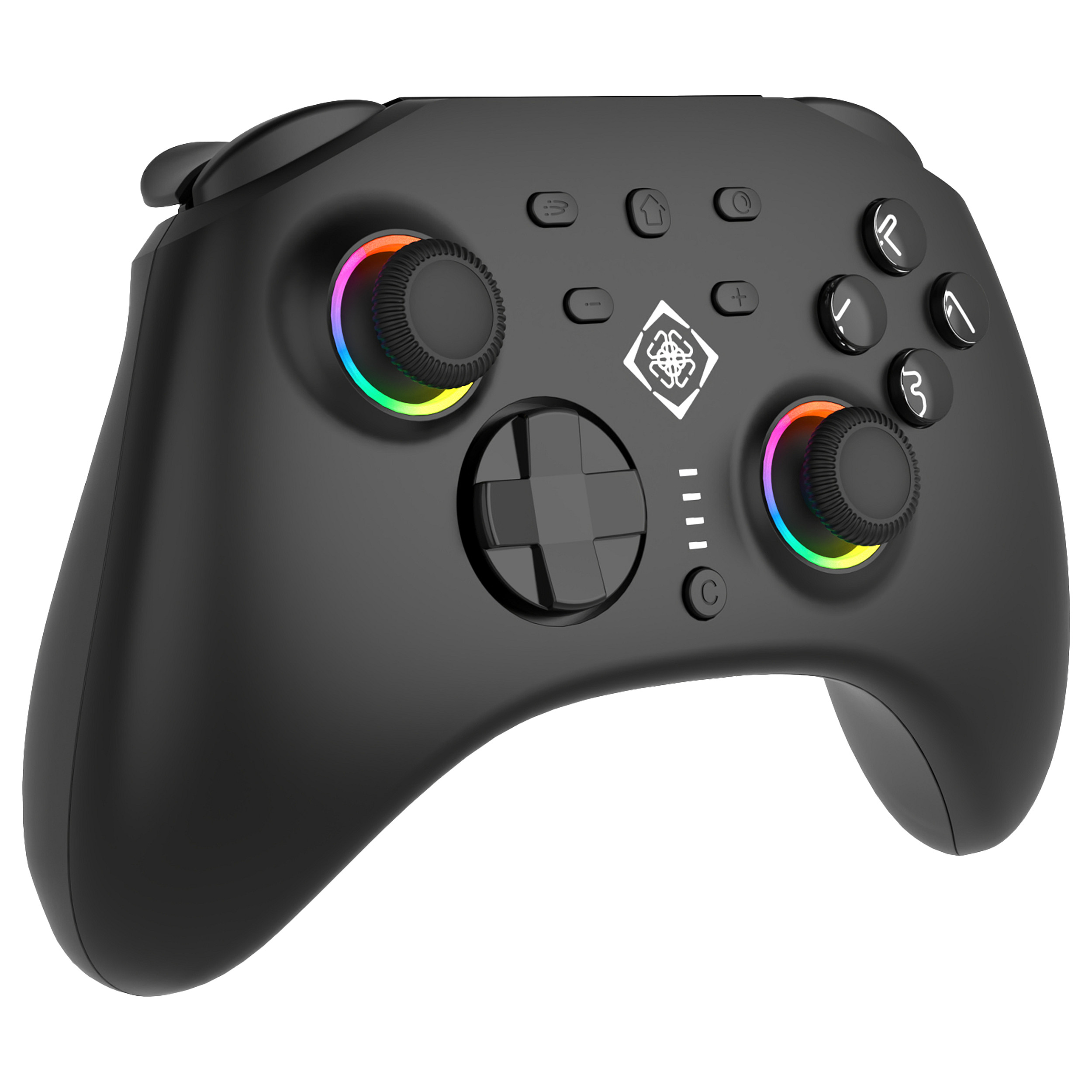 Bežični kontroler DELTACO GAM-142-C RGB za Switch/PC/Android/iOS, crna boja-1
