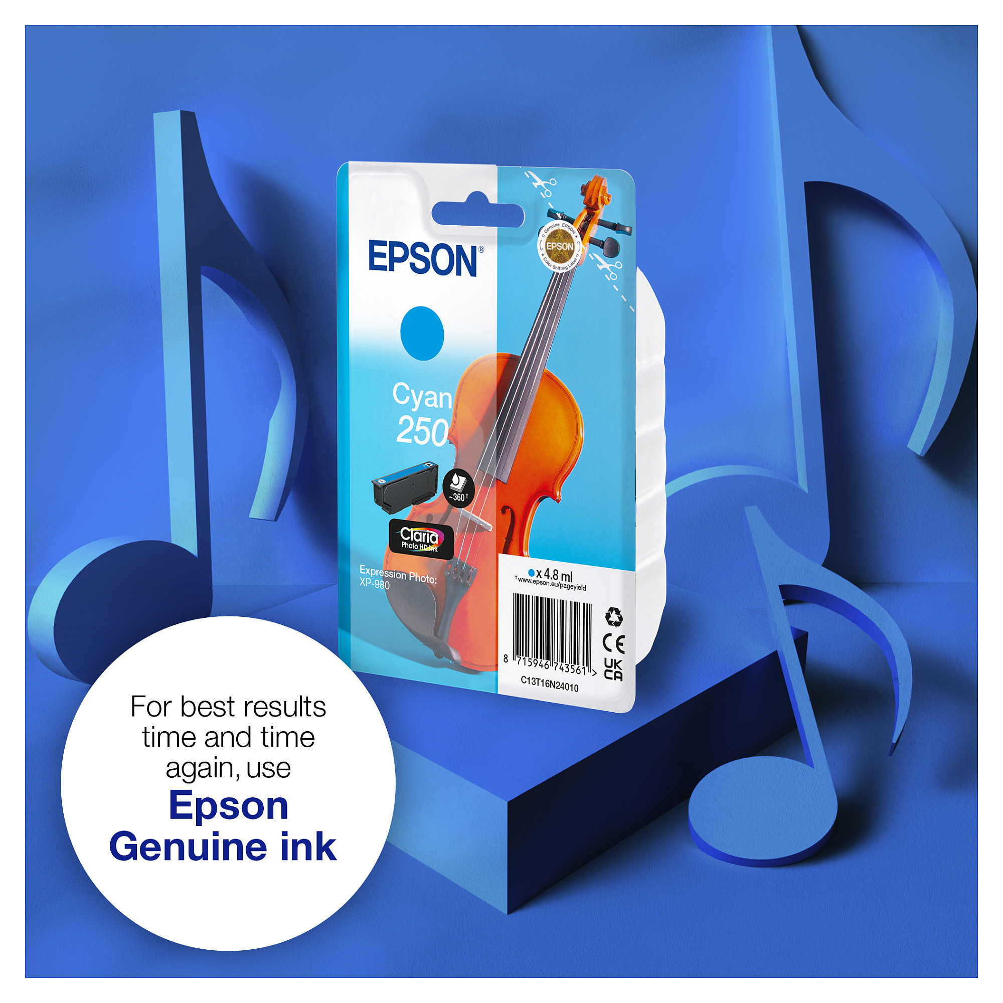 Tinta EPSON 250 Cyan (4.8ml)-2