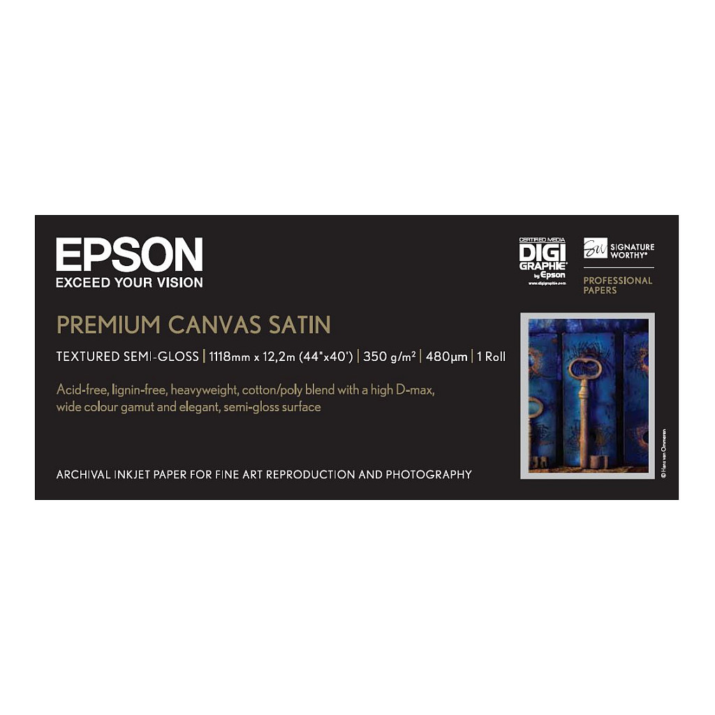 EPSON Premium Canvas Satin 111.76cm 44'', 12.2m, 350g/m