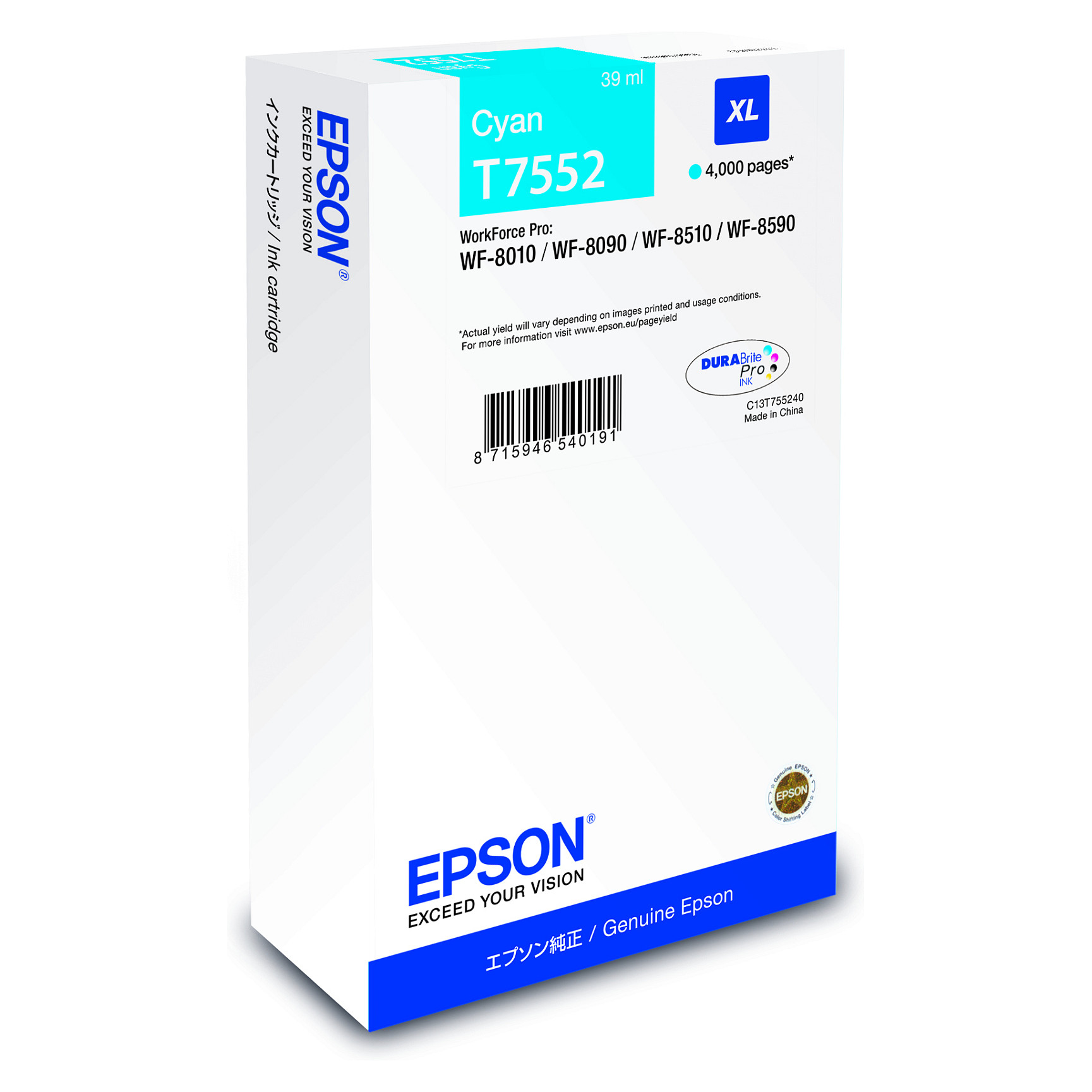 Tinta EPSON T7552 XL, cijan