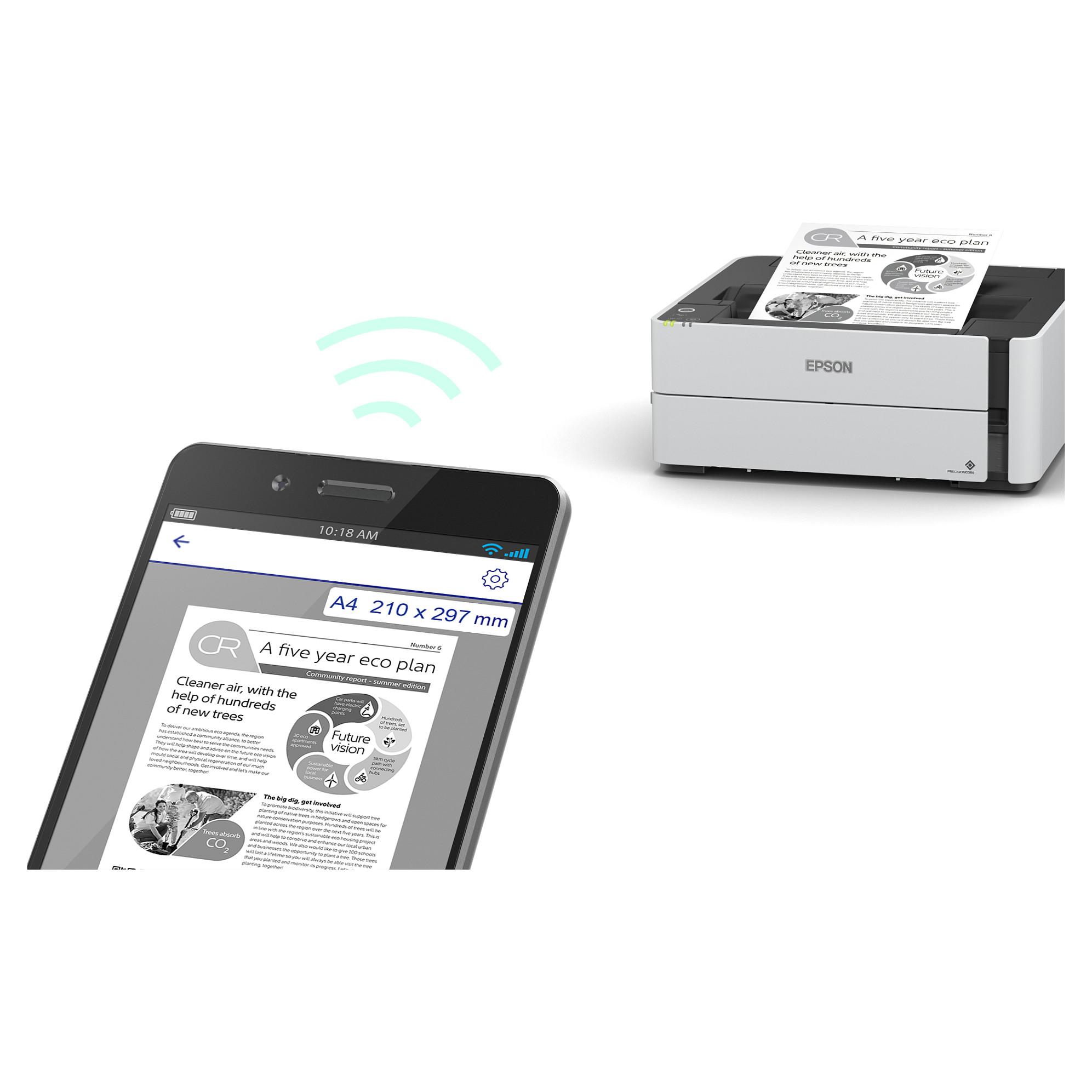 EPSON EcoTank ET-M1180B BAM DIN A4, Duplex, PCL-6
