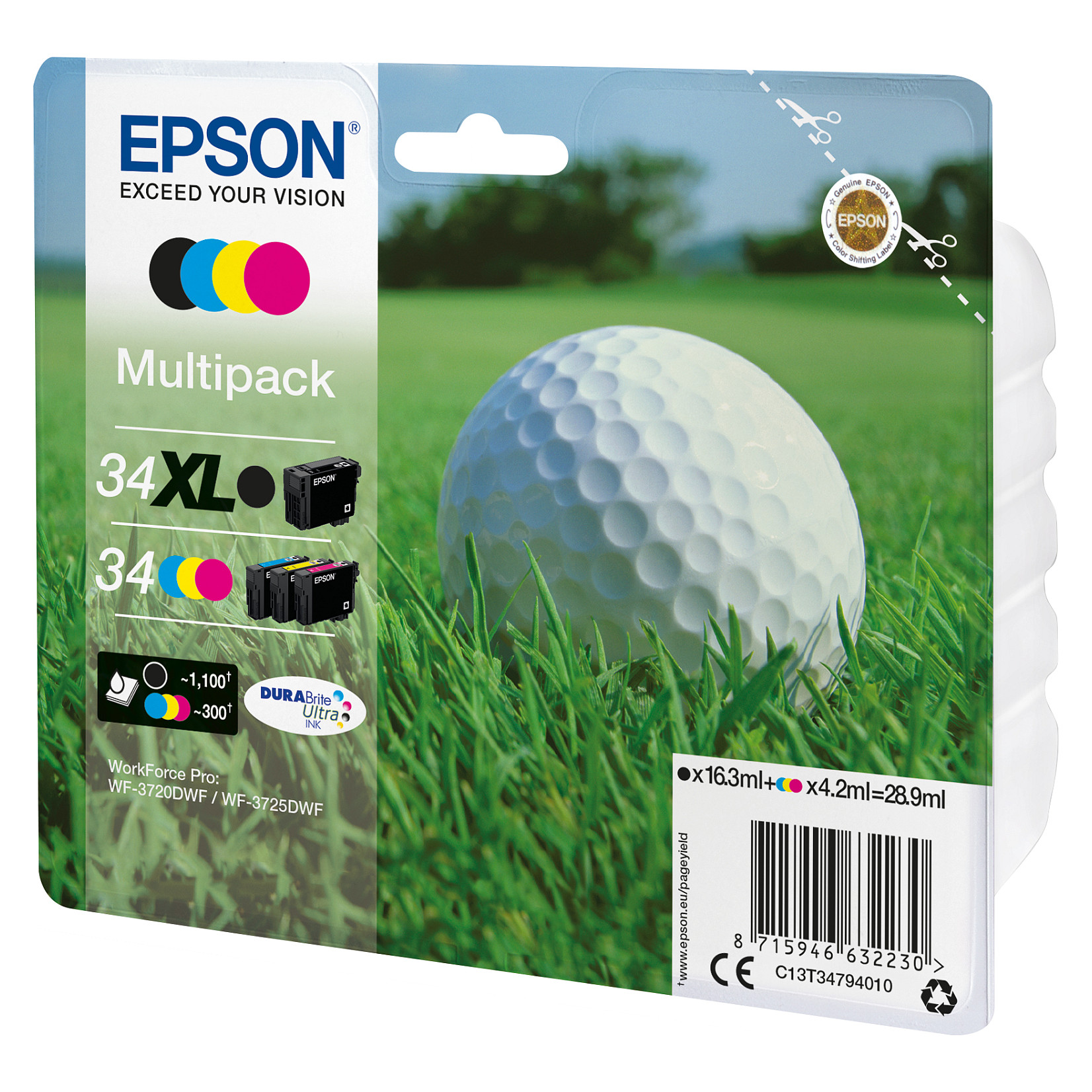 Tinta EPSON 34 Multipack (crna, cijan, magenta, žuta)