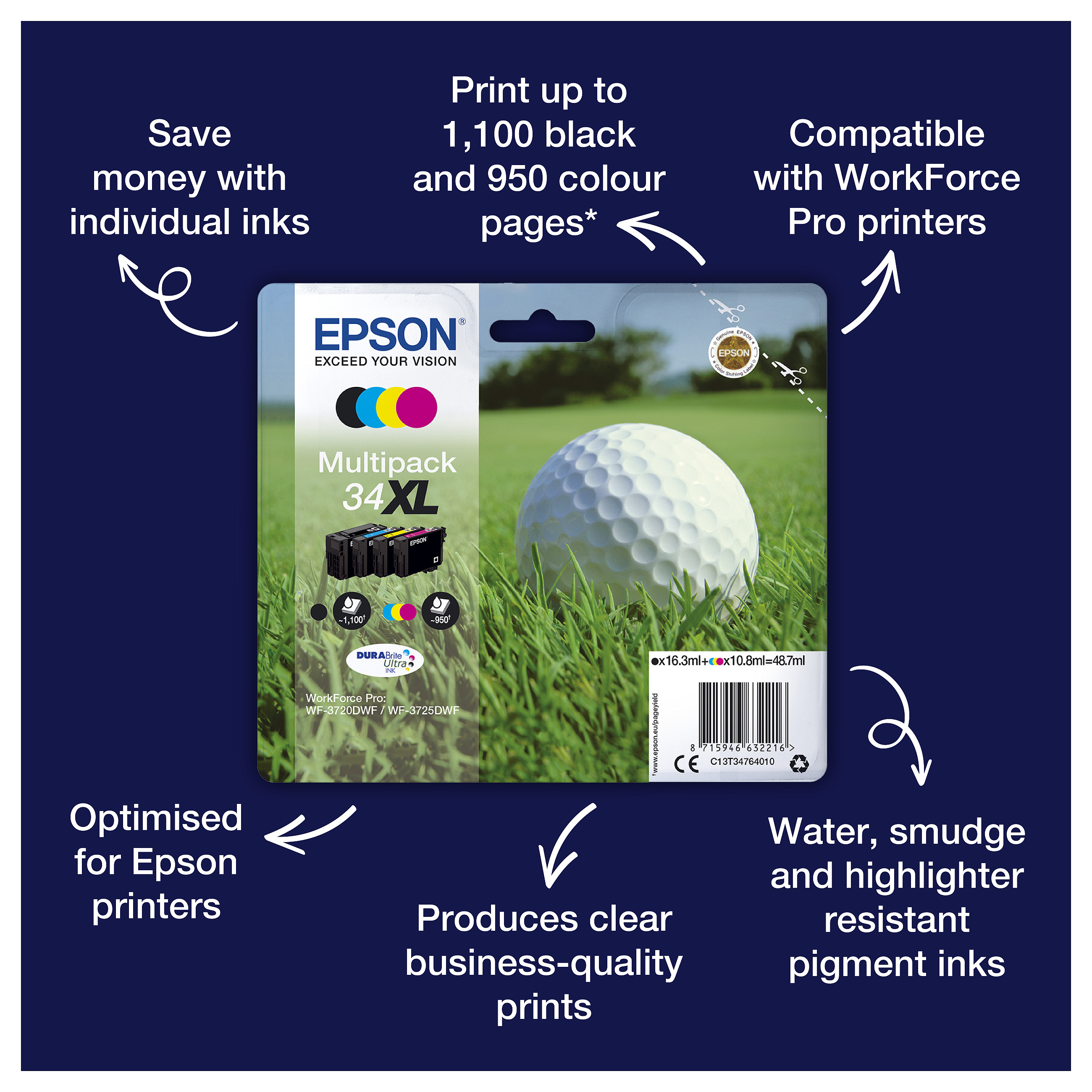 Tinta EPSON 34 Multipack (crna, cijan, magenta, žuta)-2