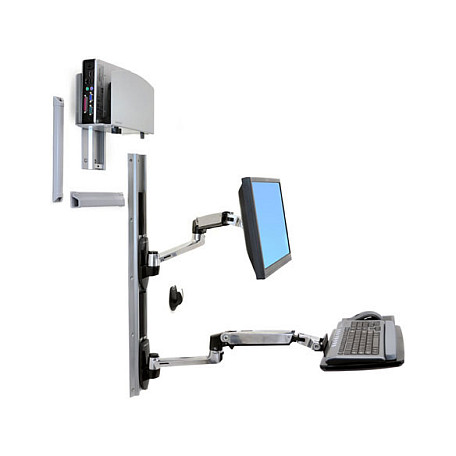LX Arm Tastatur Wandmontage / LCD<=61cm / Belastung 9.1kg / Anhebung 33cm / Neigung 85 / Schwenkung 360 / Drehung 360 / VESA MIS