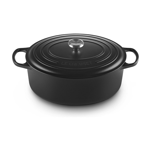 Pekač LE CREUSET Signature ovalni 35 cm, lijevano željezo, mat crna boja-1