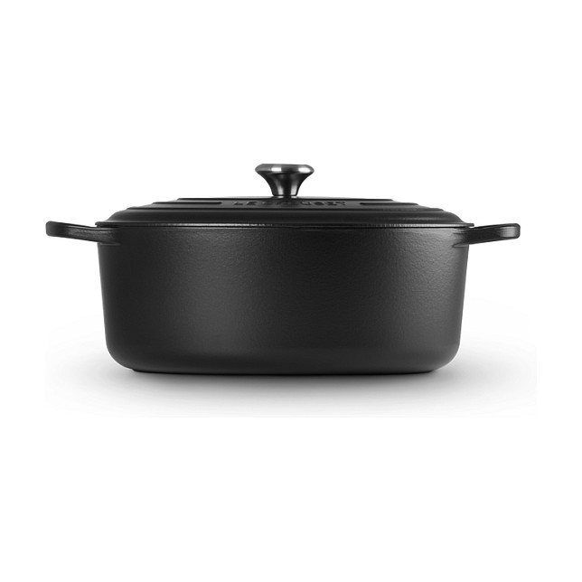 Pekač LE CREUSET Signature ovalni 35 cm, lijevano željezo, mat crna boja-2