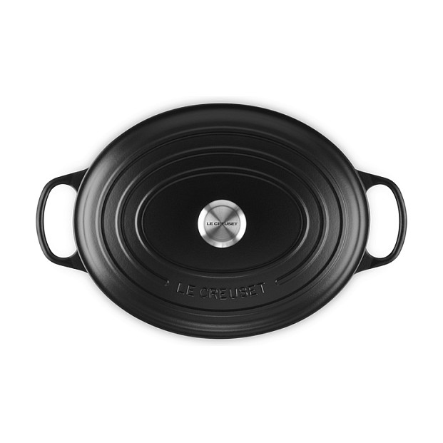 Pekač LE CREUSET Signature ovalni 35 cm, lijevano željezo, mat crna boja-3