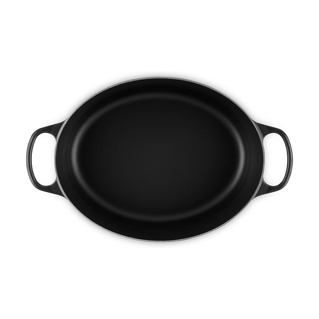 Pekač LE CREUSET Signature ovalni 35 cm, lijevano željezo, mat crna boja-4