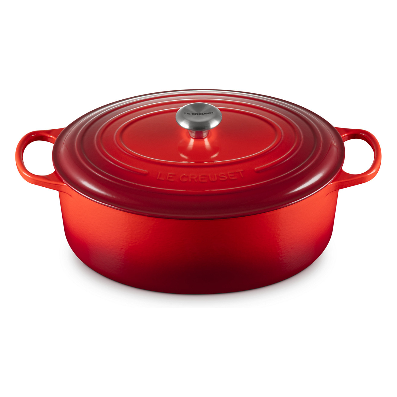 LE CREUSET Signature ovalna posuda za pečenje 35 cm, trešnja crvena boja-1