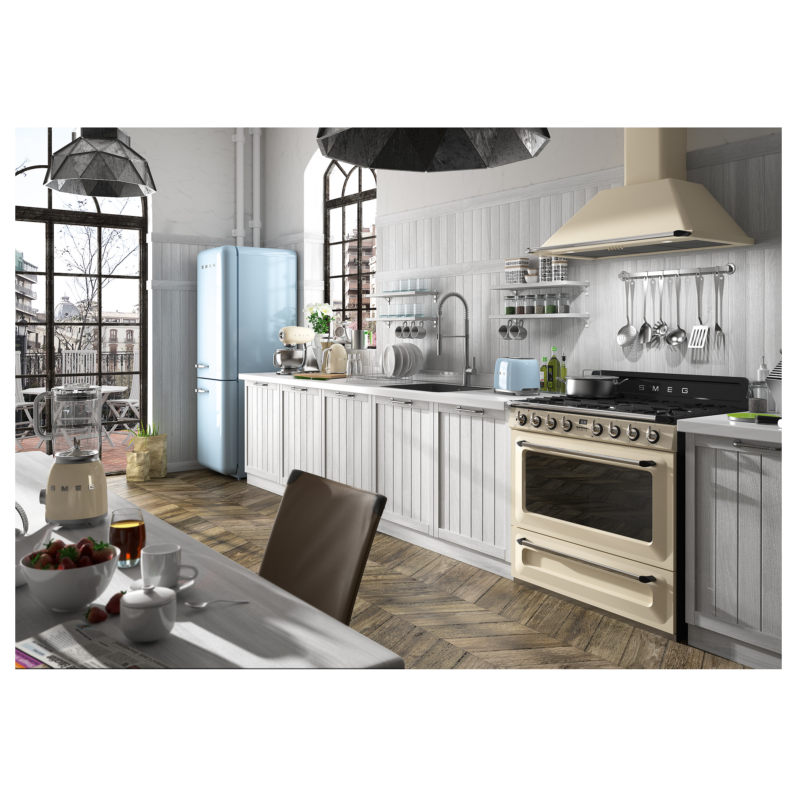 Toster SMEG TSF01CREU 50's Style krem boja-11