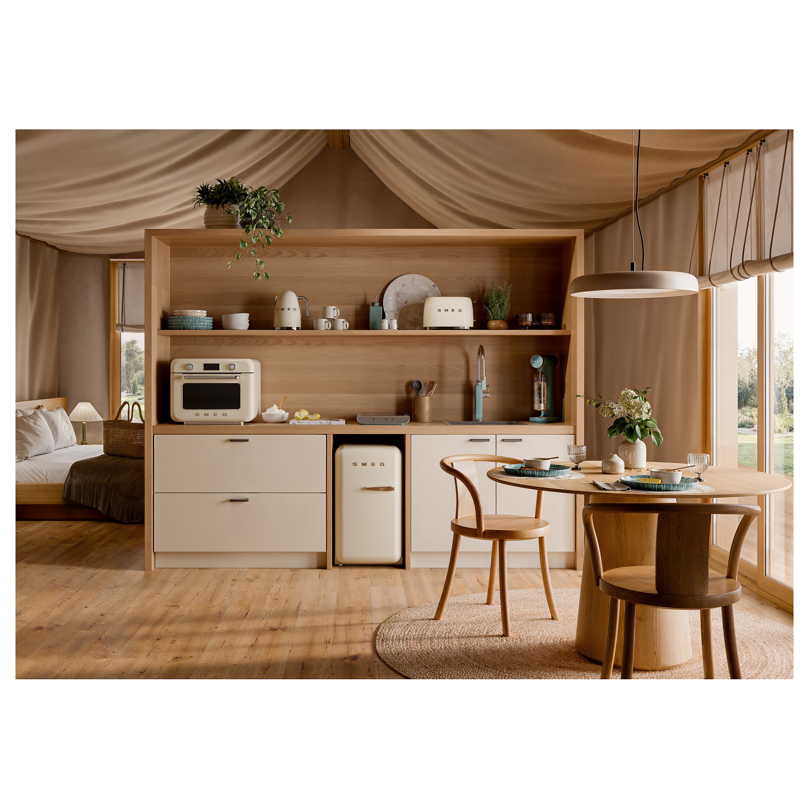 Toster SMEG TSF01CREU 50's Style krem boja-17
