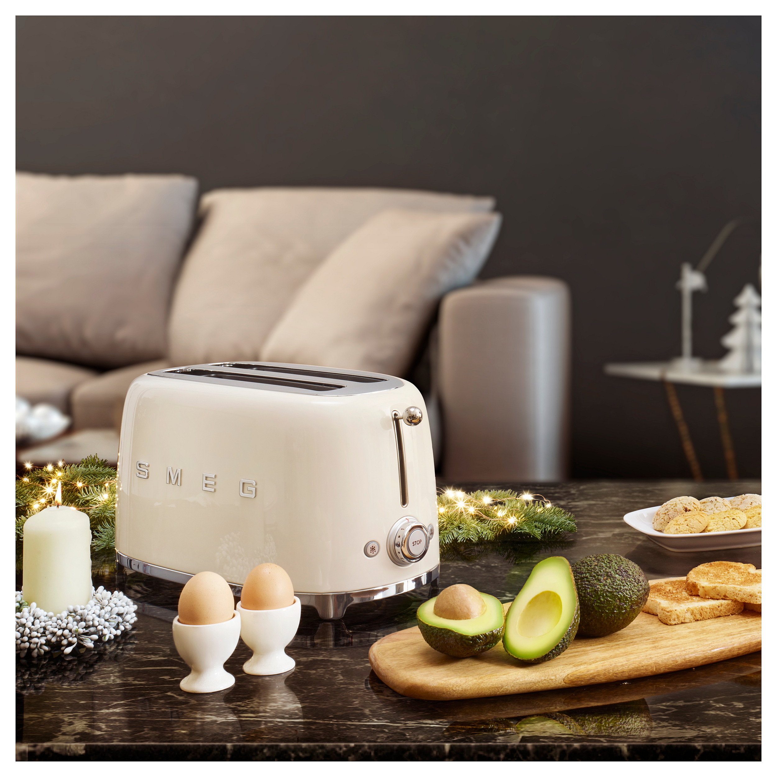 Toster SMEG TSF01CREU 50's Style krem boja-8