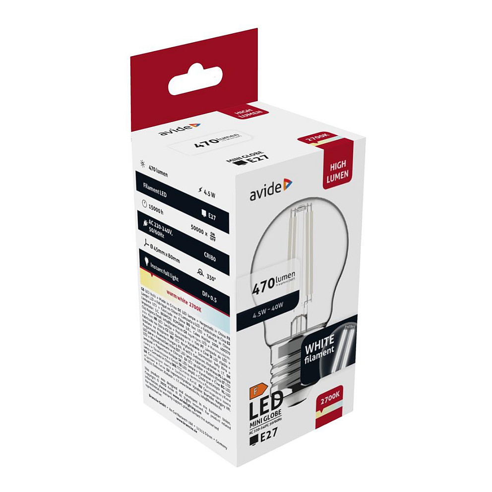 LED žarulja AVIDE Filament Mini Globe 4.5W E27 (2700K)-2