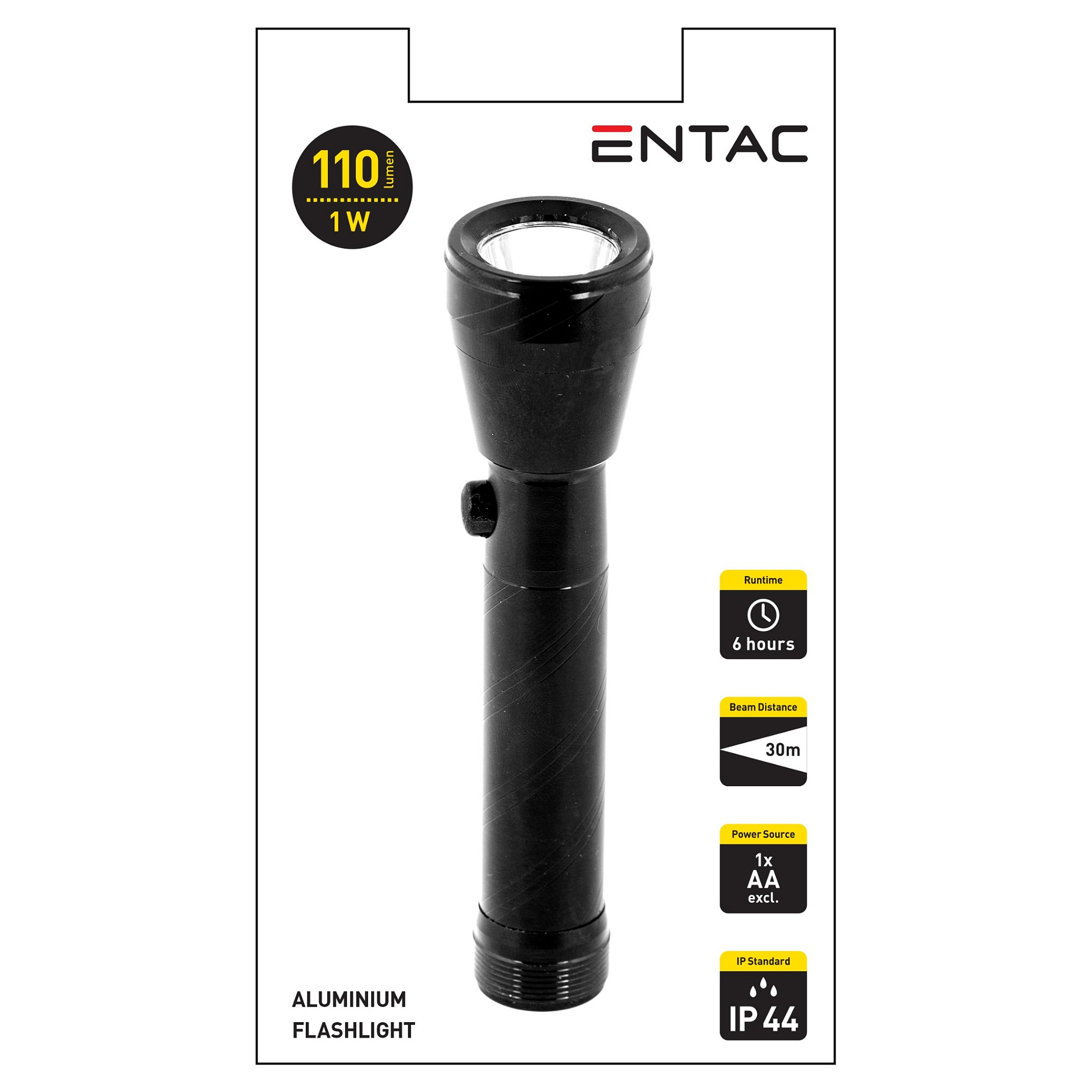 Džepna LED svjetiljka ENTAC 1W, aluminijska-2