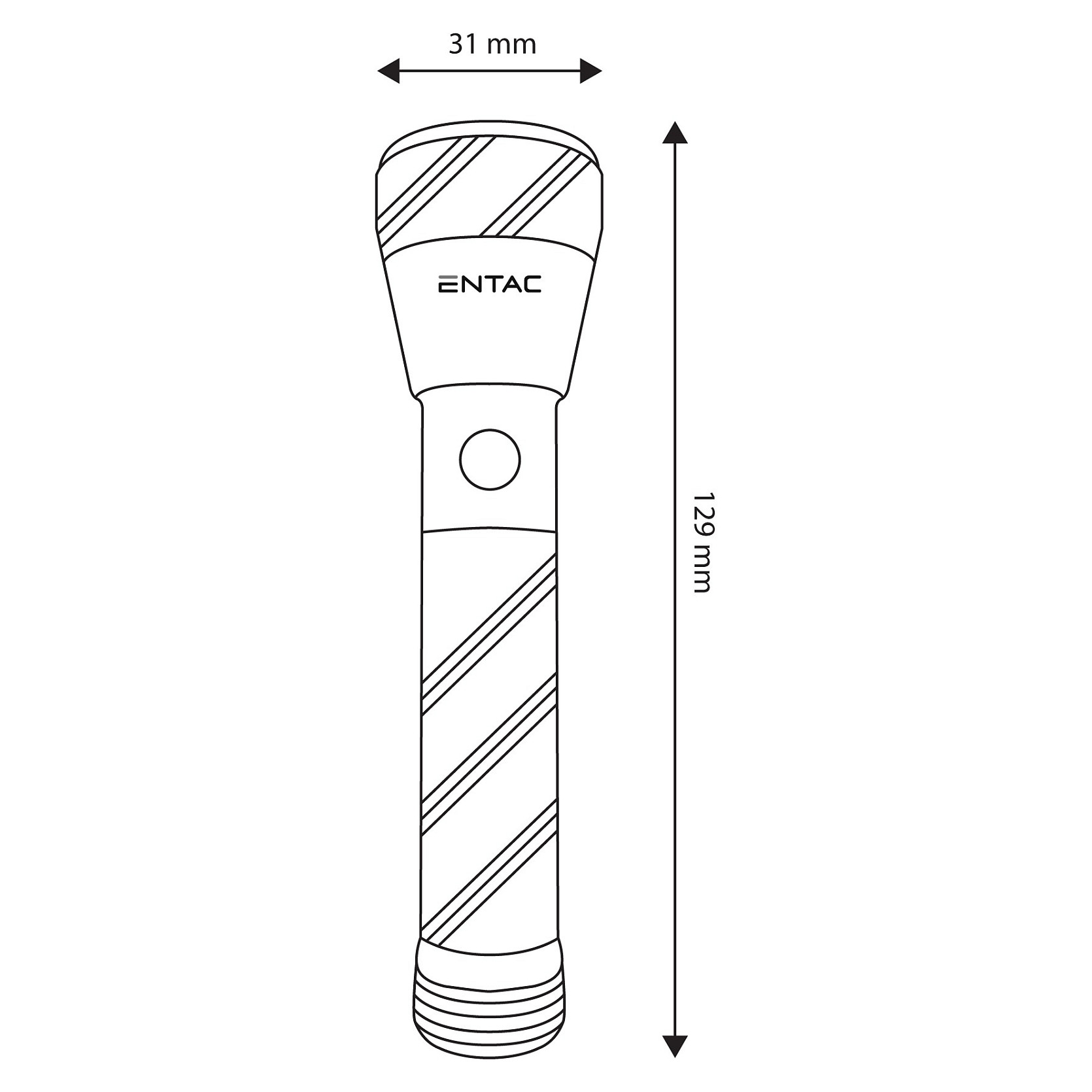Džepna LED svjetiljka ENTAC 1W, aluminijska-4
