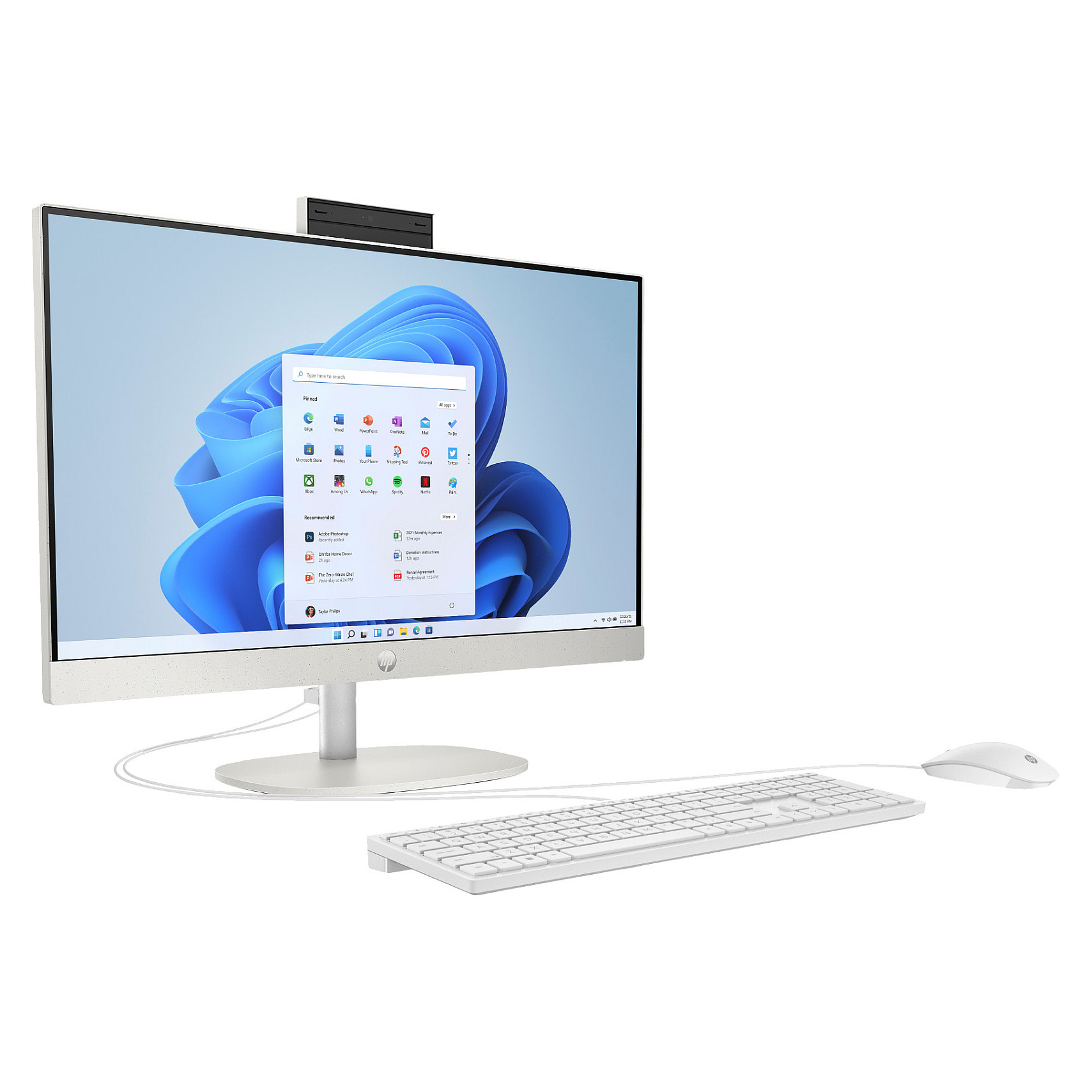 AIO računalo HP All-in-One 24-cr0109ng (23.8" IPS, Full HD, AMD Ryzen 5 7520U, 16GB RAM, 512GB SSD, AMD Radeon 610M, Windows 11 Home, bijela)-1