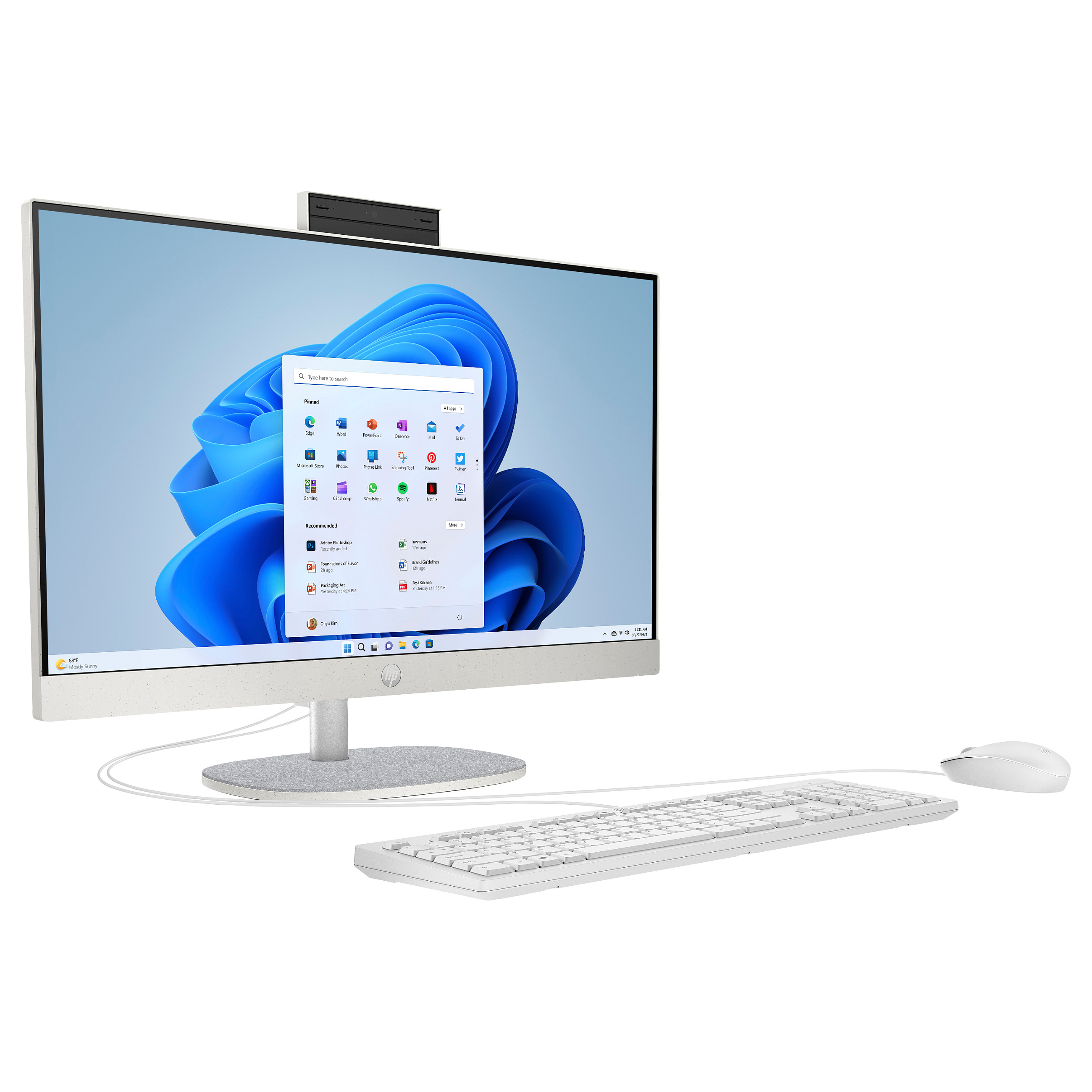AIO računalo HP All-in-One 24-cr0242ng (23.8", IPS, Full HD, Intel Core i3-N300, 8GB RAM, 256GB SSD, Intel UHD Graphics, FreeDOS, touchscreen, bijela)-10
