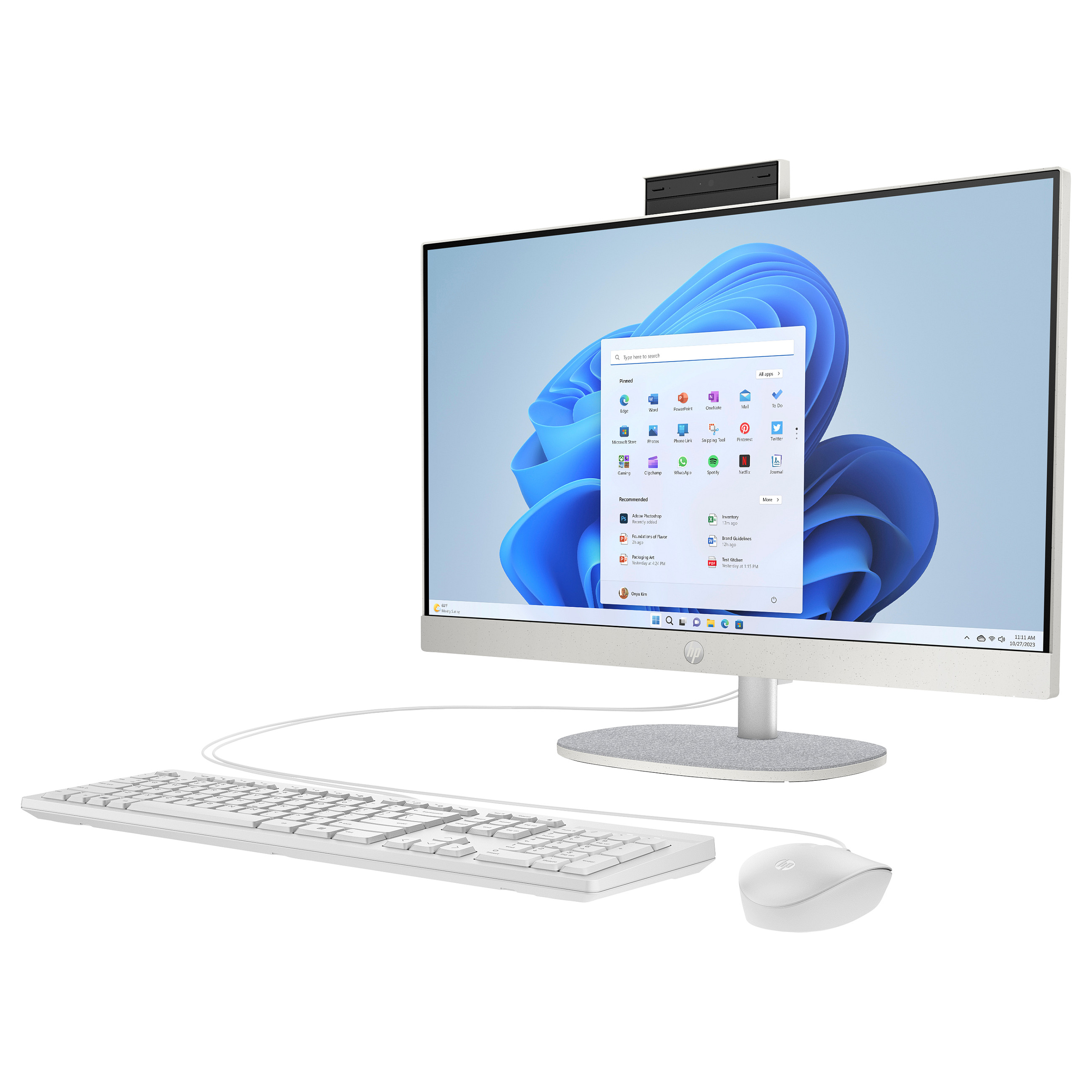 AIO računalo HP All-in-One 24-cr0242ng (23.8", IPS, Full HD, Intel Core i3-N300, 8GB RAM, 256GB SSD, Intel UHD Graphics, FreeDOS, touchscreen, bijela)-13