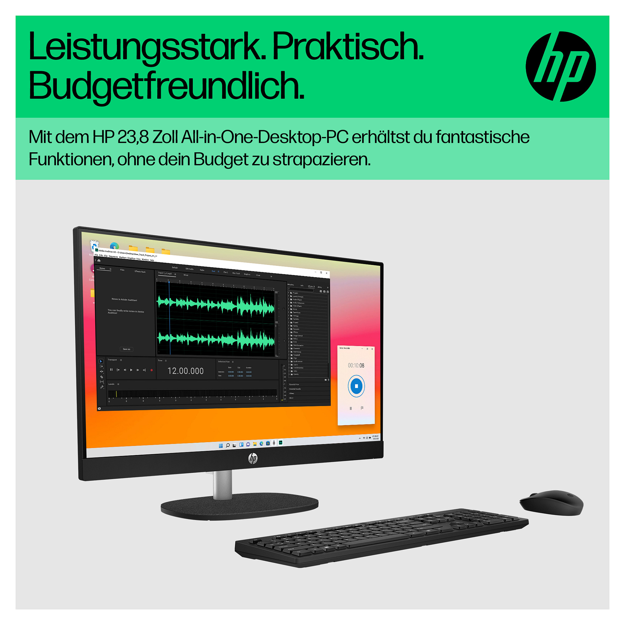 AIO računalo HP All-in-One 24-cr0242ng (23.8", IPS, Full HD, Intel Core i3-N300, 8GB RAM, 256GB SSD, Intel UHD Graphics, FreeDOS, touchscreen, bijela)-5