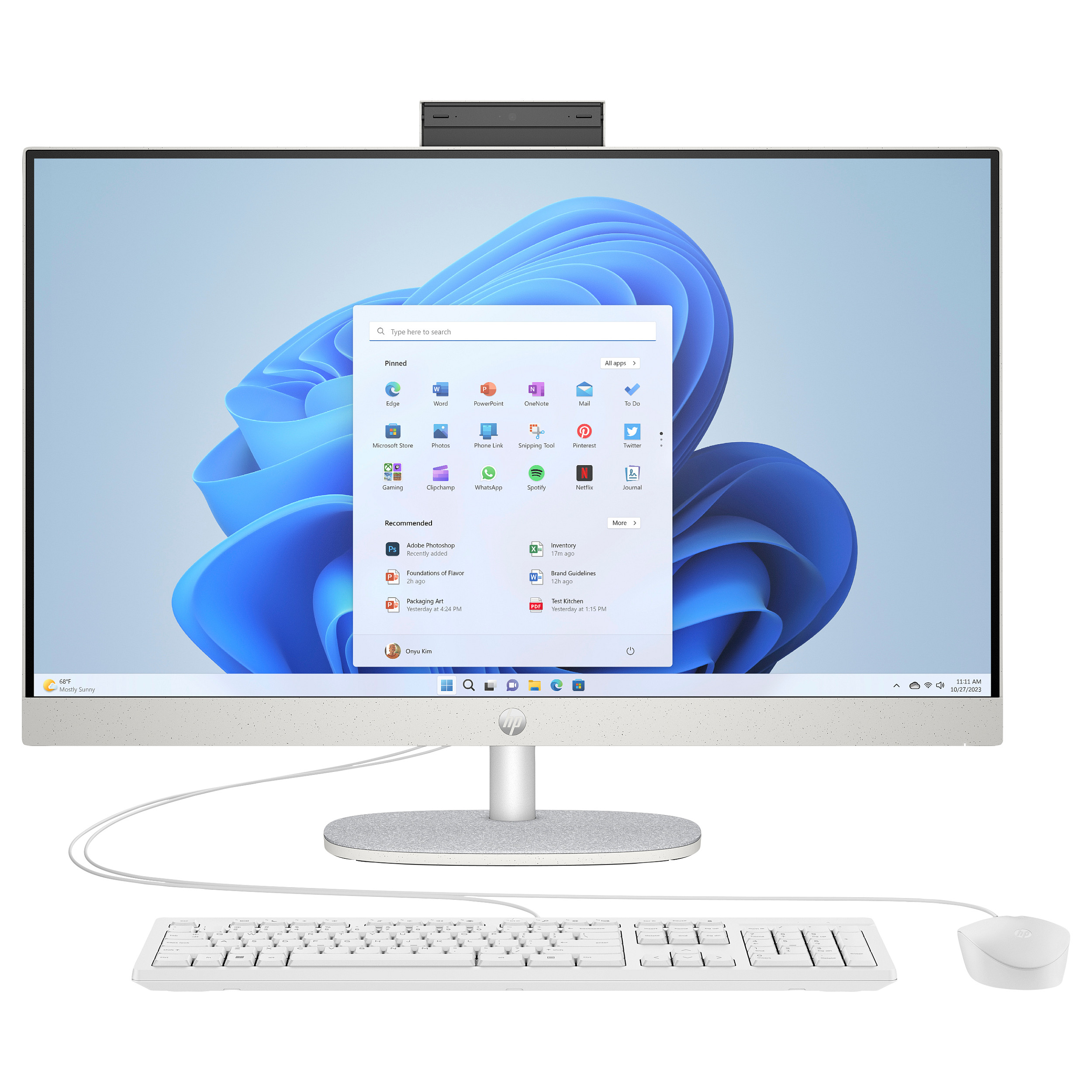 AIO računalo HP All-in-One 27-cr0109ng (27" IPS, Full HD, Intel Core i3-N300, 8GB, 512GB SSD, Intel UHD Graphics, FreeDOS, bijelo)-0