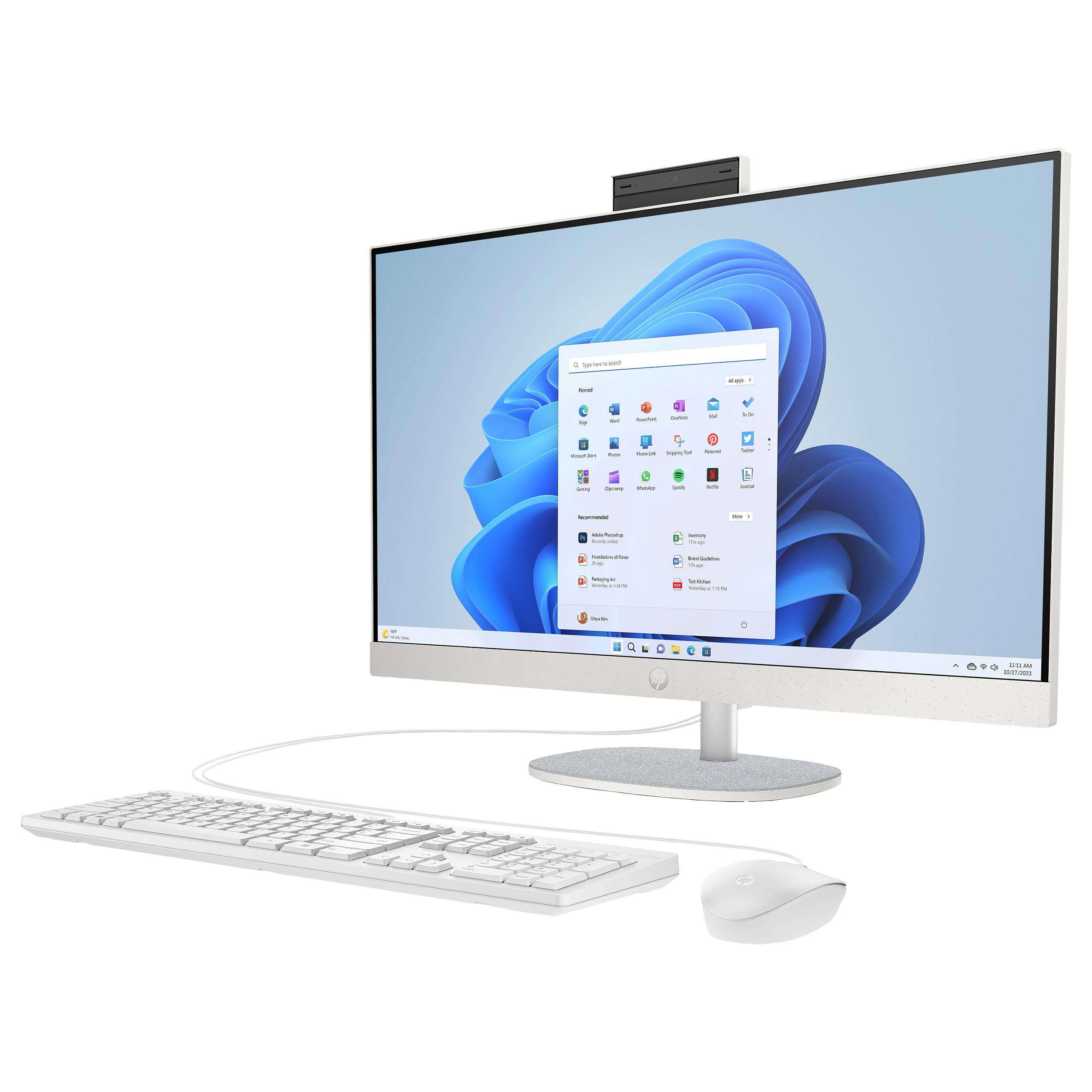 AIO računalo HP All-in-One 27-cr0109ng (27" IPS, Full HD, Intel Core i3-N300, 8GB, 512GB SSD, Intel UHD Graphics, FreeDOS, bijelo)-14