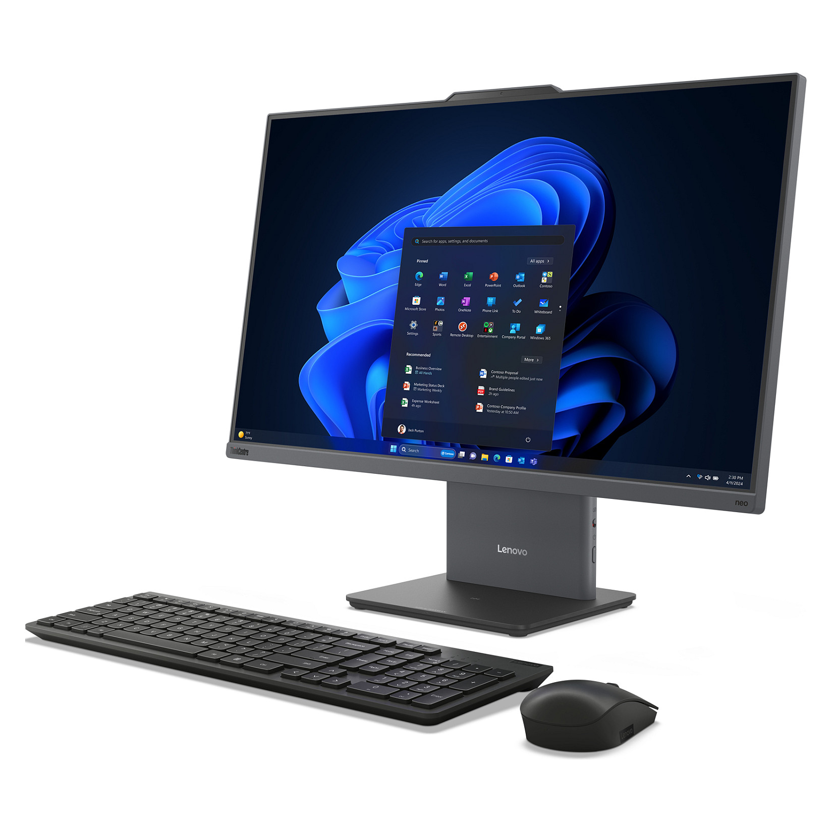 AIO računalo LENOVO ThinkCentre Neo 50a 27 (27", IPS, FHD, Intel Core i7-13620H, 32GB RAM, 1TB SSD, Intel UHD Graphics, Windows 11 Pro, Touchscreen)-1