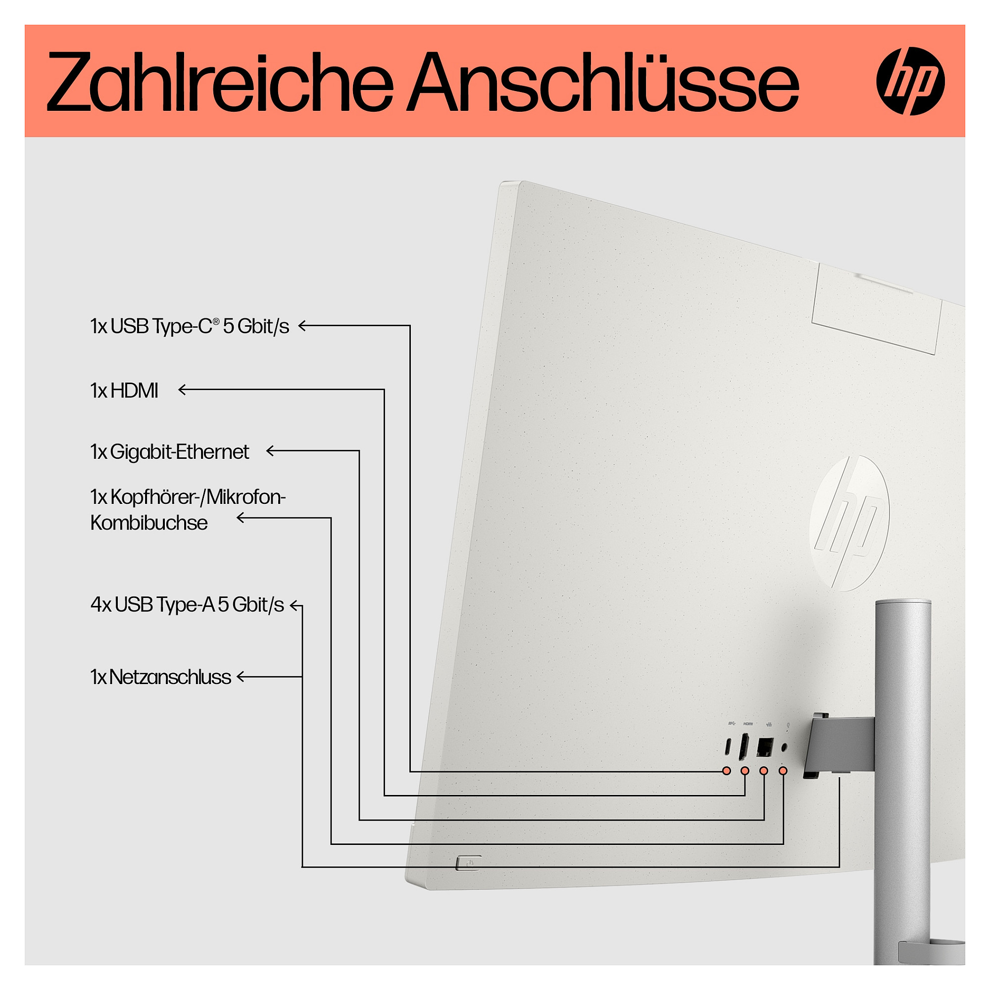 AIO računalo HP 24-cr0110ng (23.8" IPS, Full HD, AMD Ryzen 3 7320U, 8GB, 512GB SSD, AMD Radeon Graphics, FreeDOS, bijelo)-3