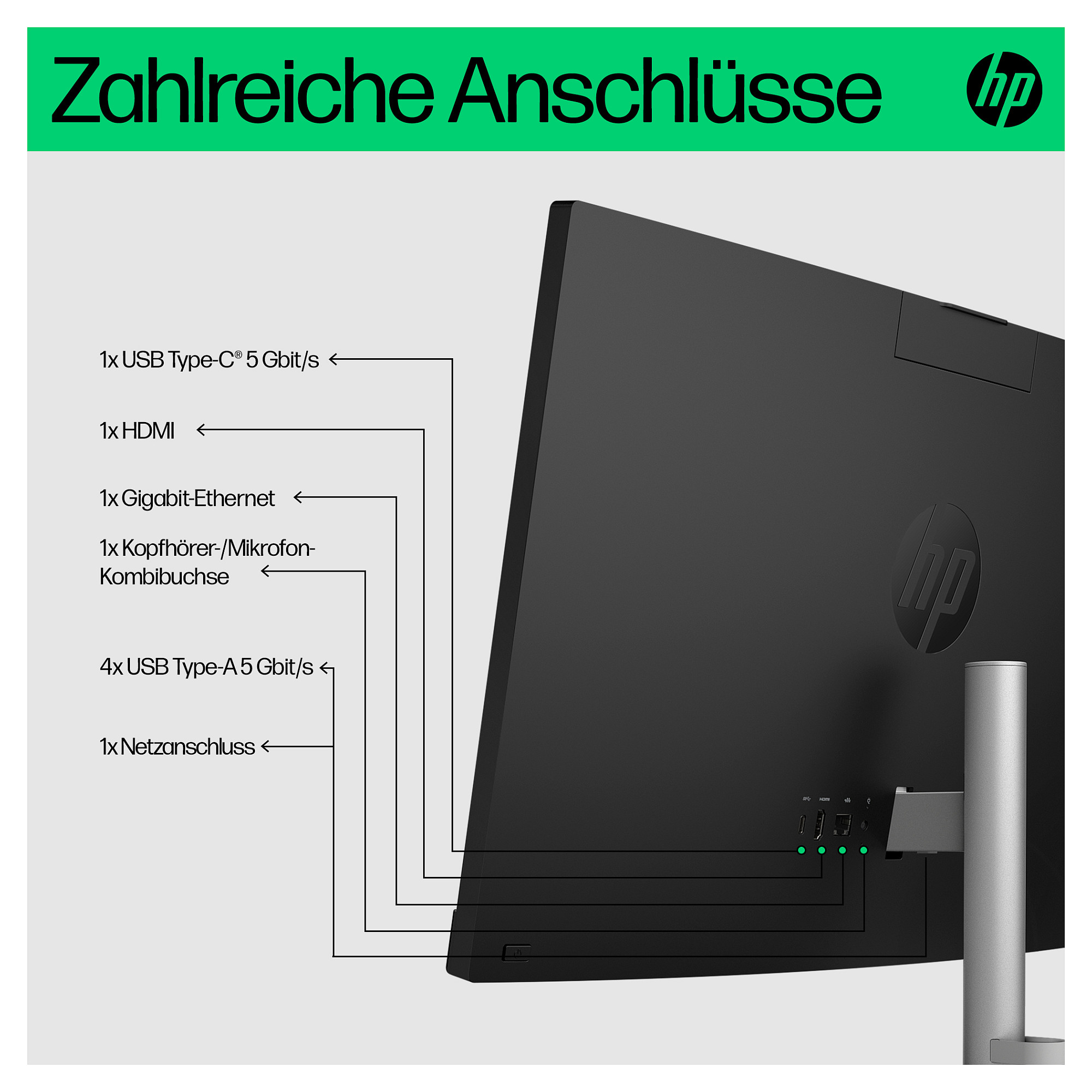 AIO računalo HP All-in-One 24-cr0103ng (23.8" IPS, FHD, Intel Core i5-1335U, 16GB, 512GB SSD, Intel Iris Xe Graphics, Windows 11 Home, bijelo)-1