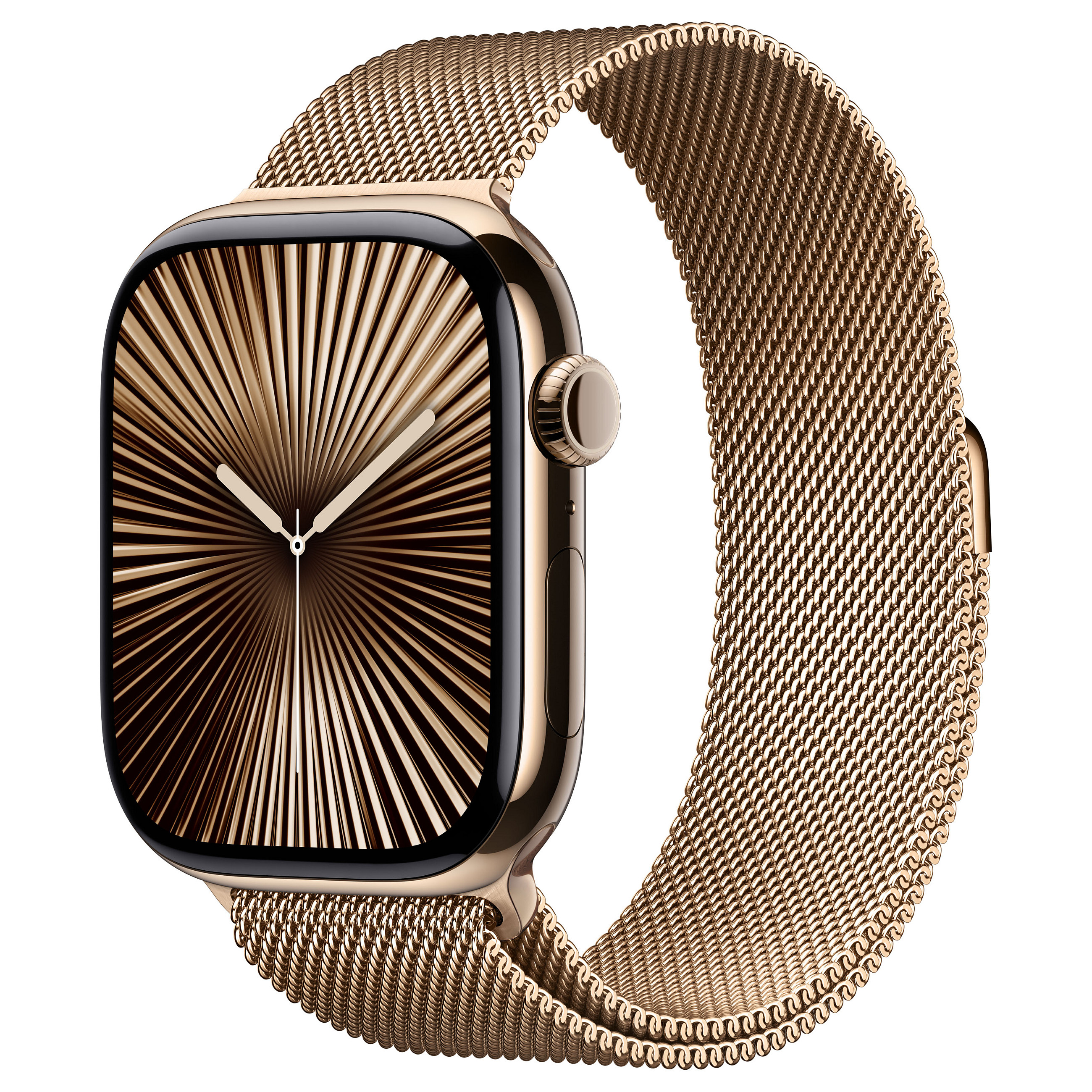 APPLE Watch Series 10 GPS + Cellular 46mm Gold Titanium Case with Gold Milanese Loop - M/L