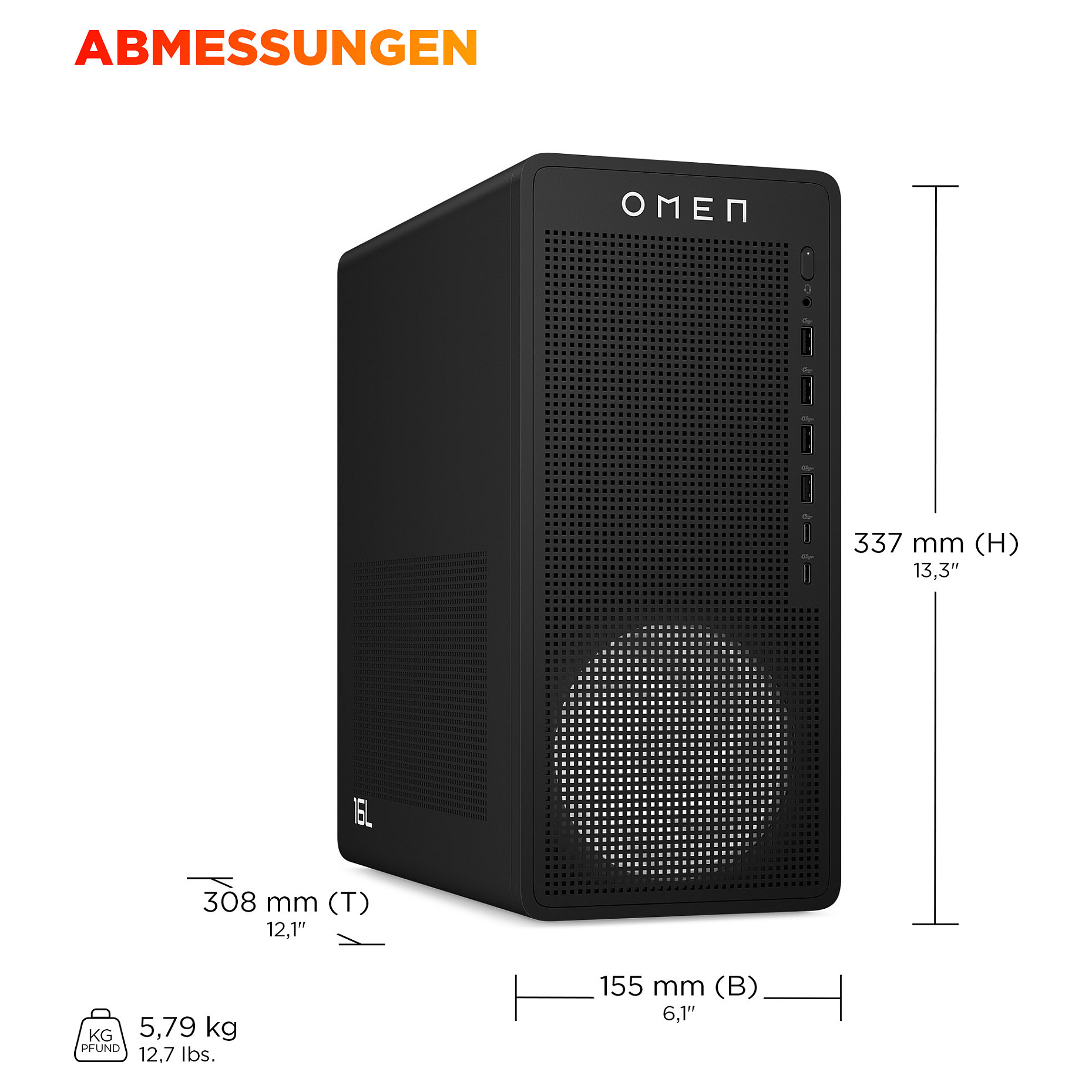 Desktop računalo HP OMEN TG03-0177ng (AMD Ryzen 7 8700F, 32GB RAM, 1TB SSD, NVIDIA GeForce RTX 5060 Ti, Windows 11 Home)-4