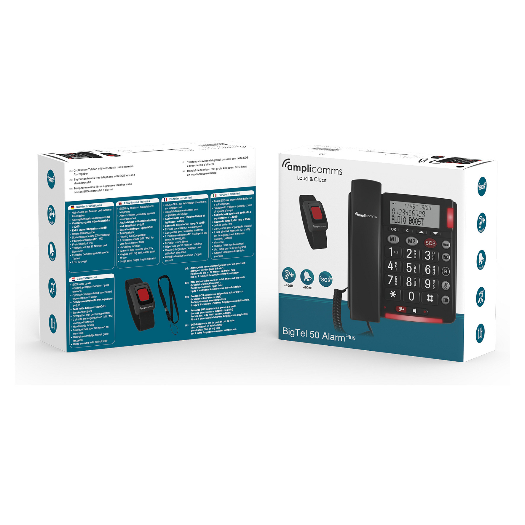 amplicomms BigTel 50 Alarm Plus Grotastentelefon/Fototasten-4